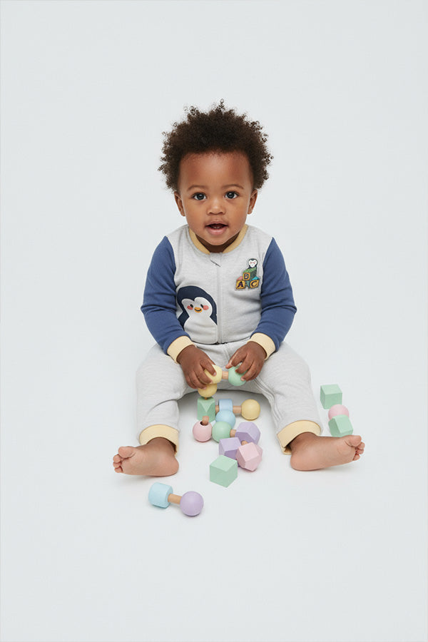 Penguin Toy long-sleeved baby romper