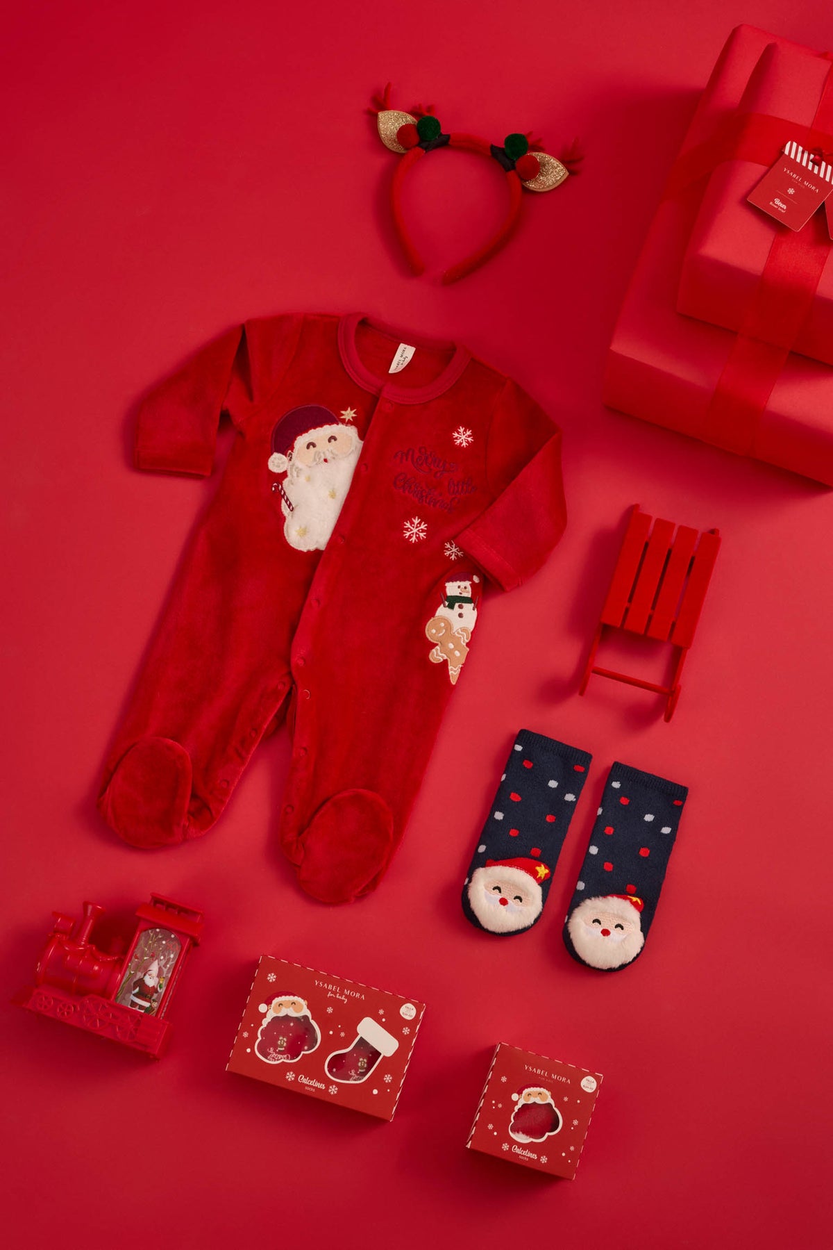 Set de pelele y calcetines térmicos de bebé