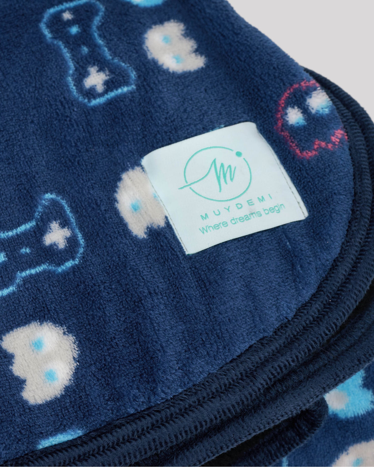 Gamer coral fleece and shearling blanket