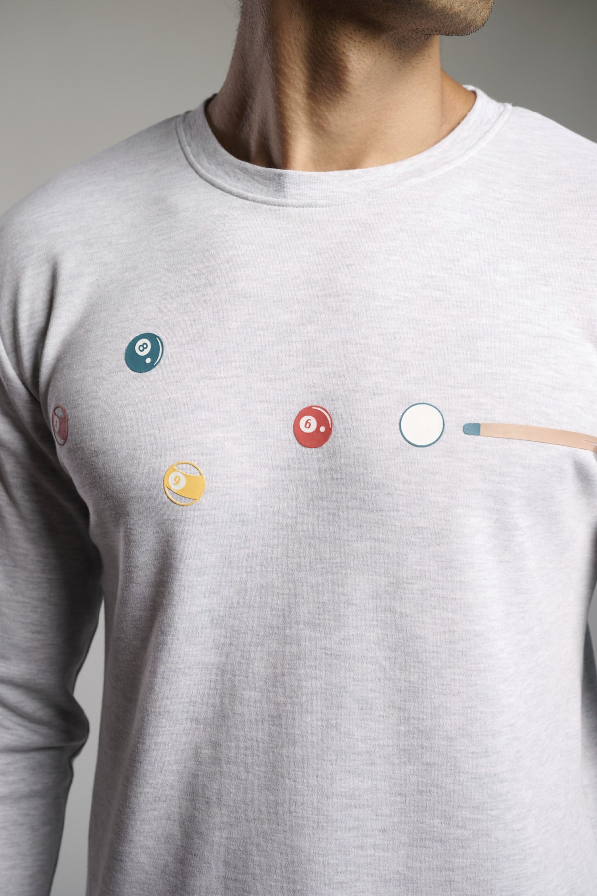 Men's long brushed billiards-print pyjamas
