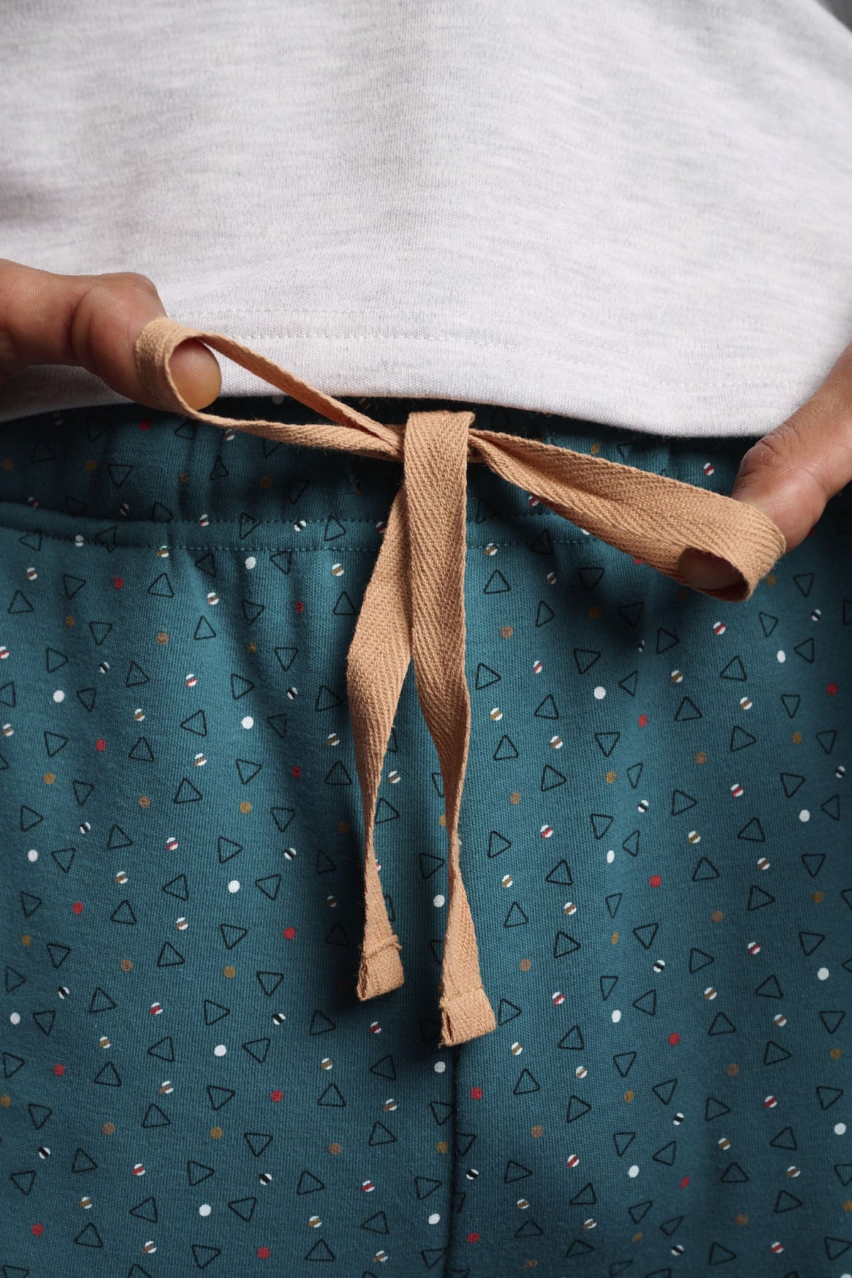Men's long brushed billiards-print pyjamas