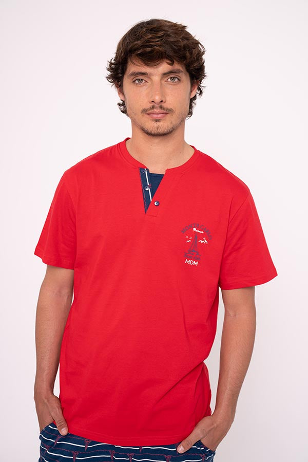 Men's short cotton sailor pajamas | MUYDEMI