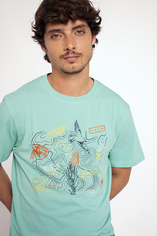 Men's short cotton pajamas graphic t-shirt | MUYDEMI
