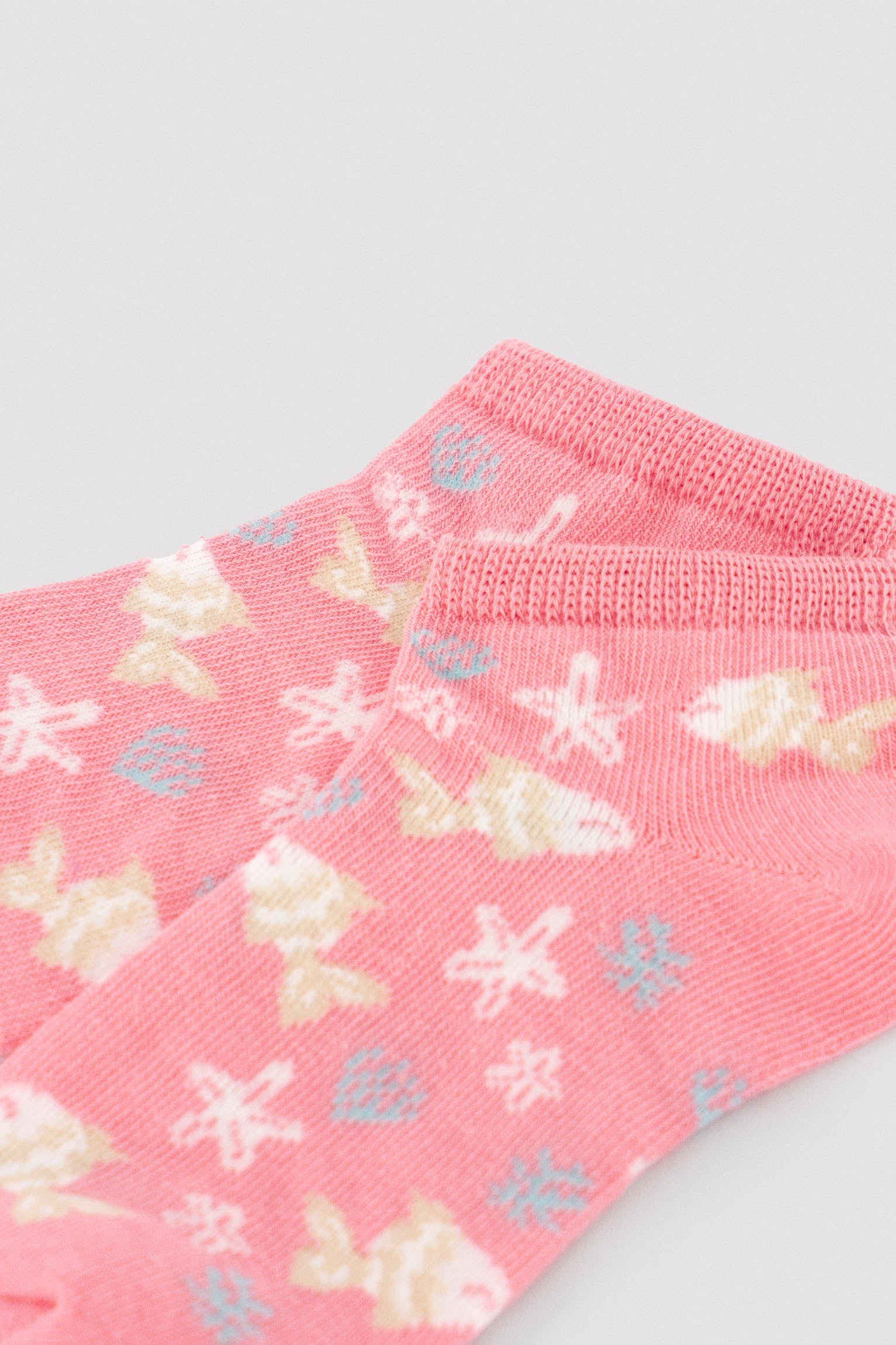 Pack of 3 printed children's ankle socks, Sea