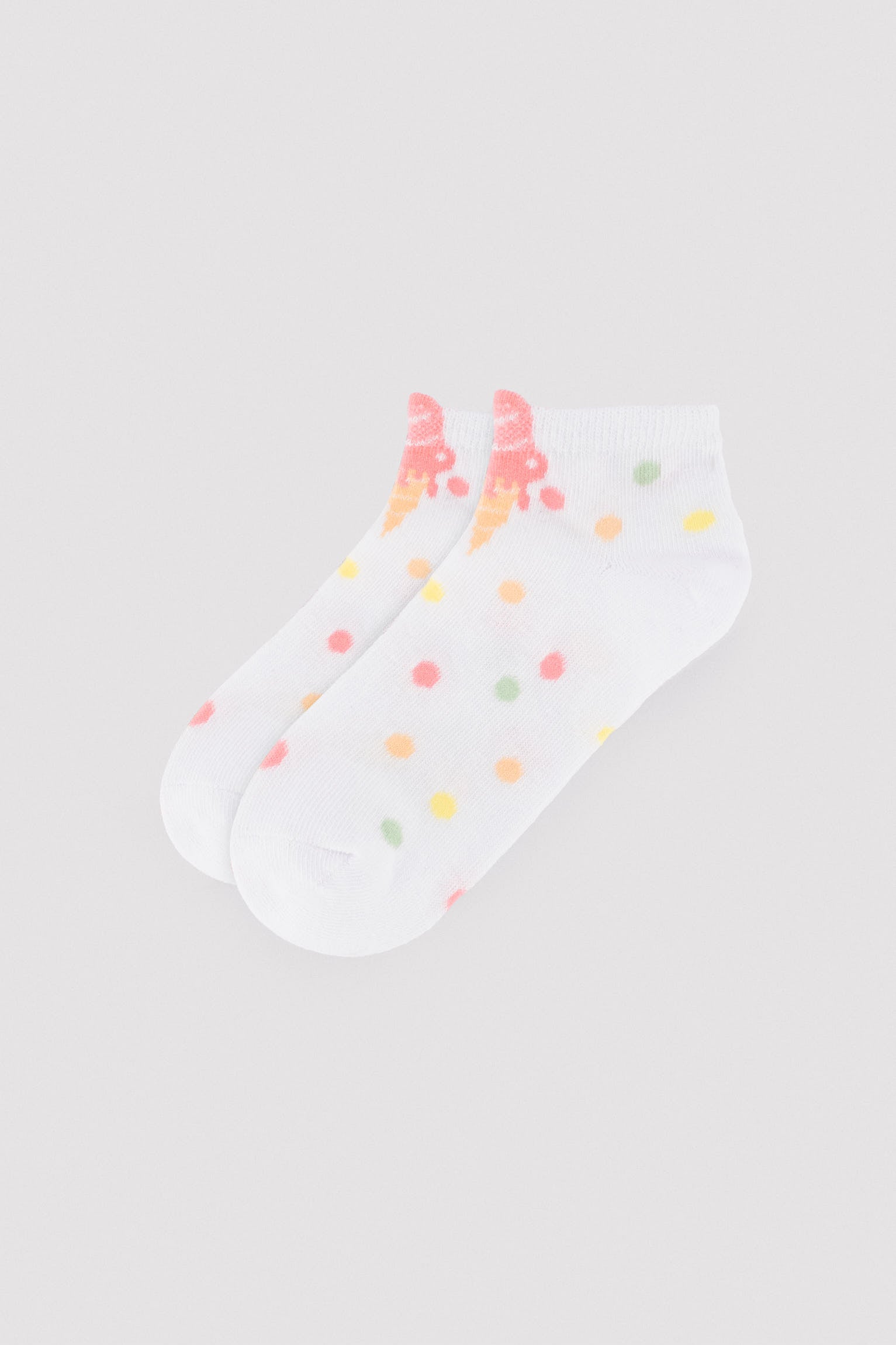 Pack of 3 children's ankle socks with ice cream print