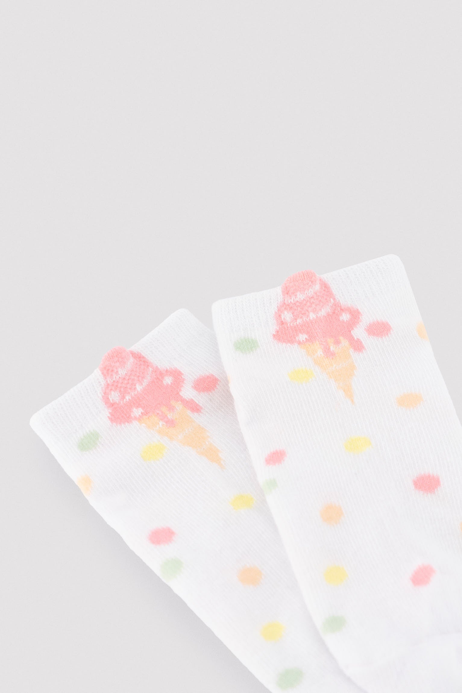 Pack of 3 children's ankle socks with ice cream print