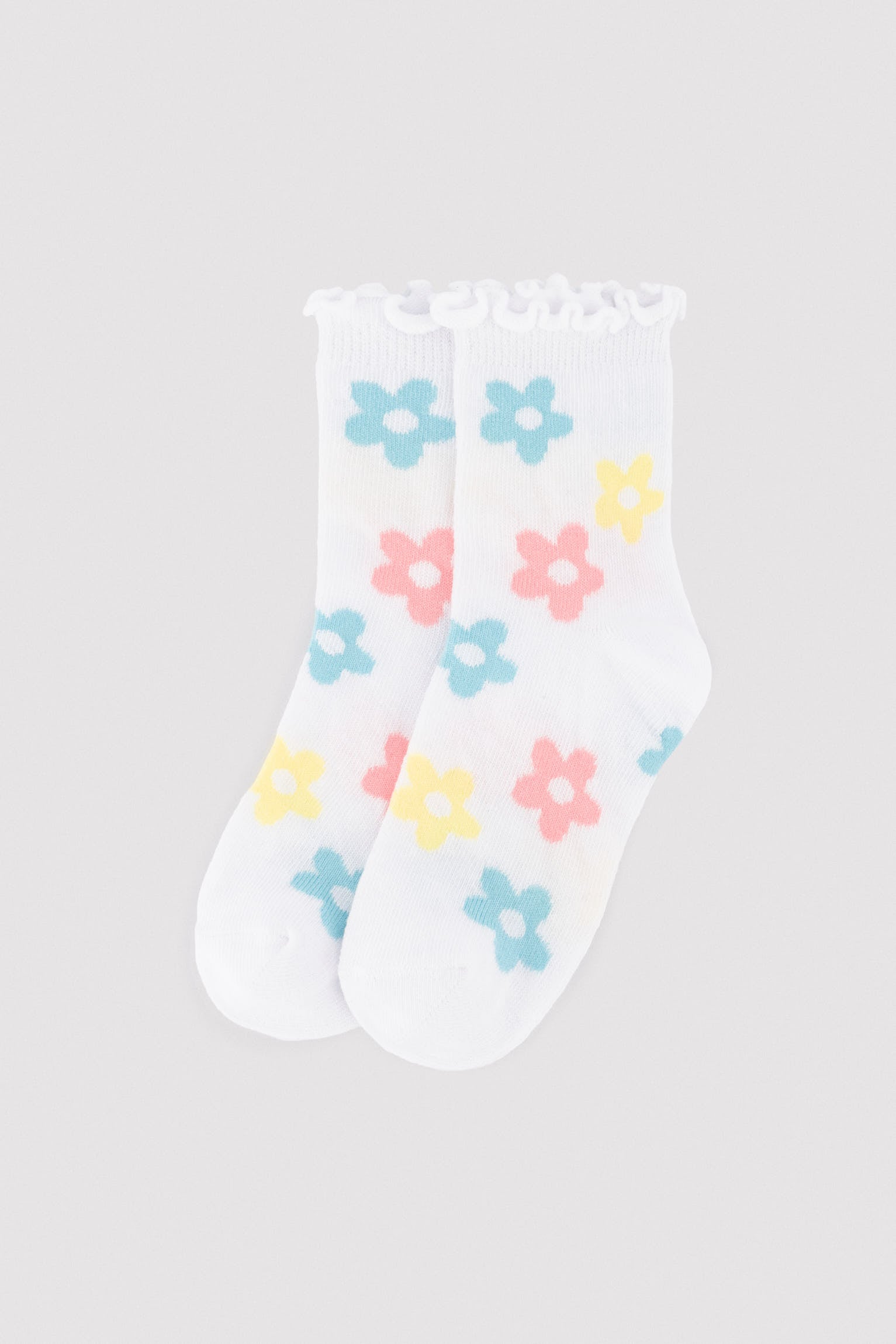 Pack 3 calcetines cortos infantiles detalle puño rizado estampados - Ysabel Mora