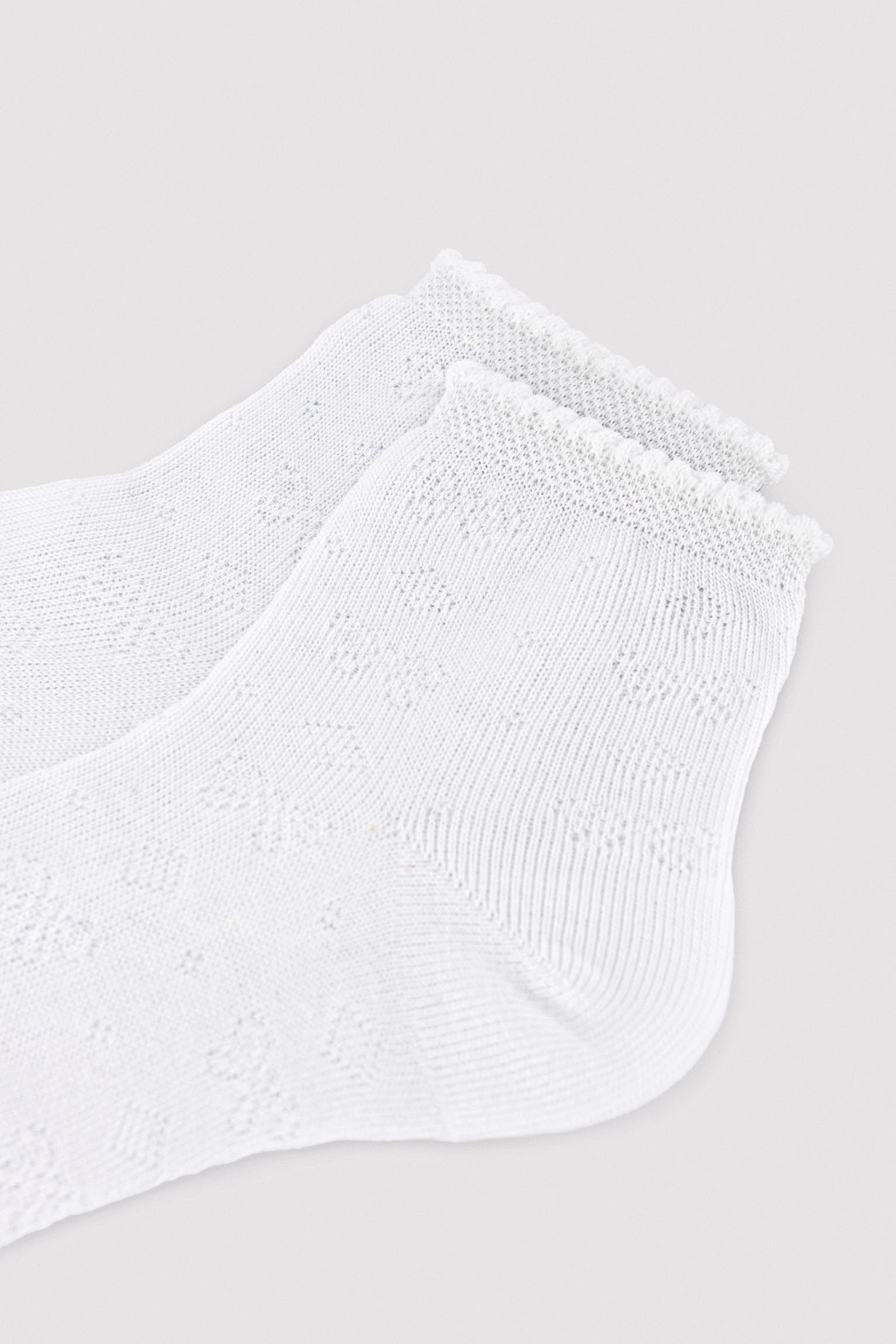 White openwork children's socks