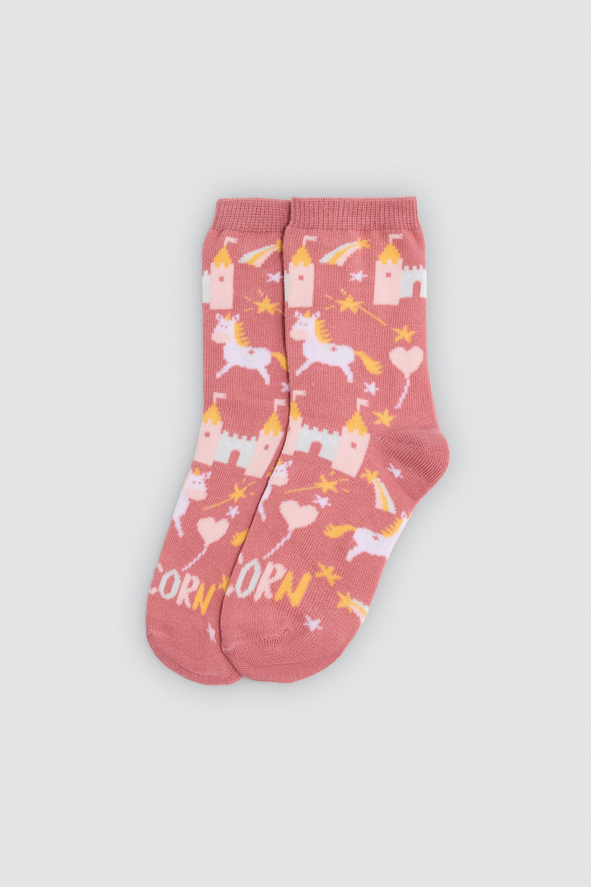 Pack of 2 girls' unicorn-print socks
