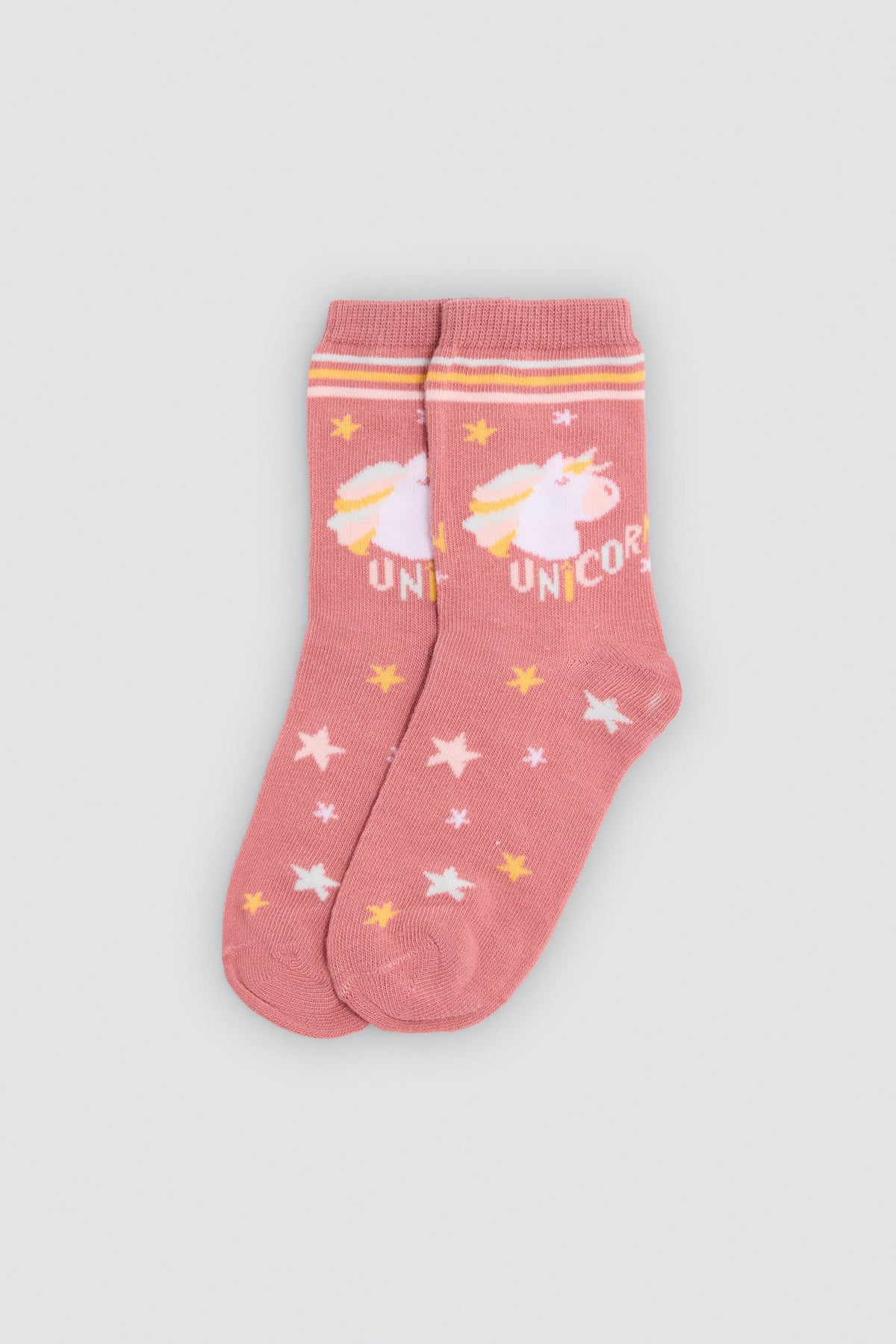 Pack of 2 girls' unicorn-print socks