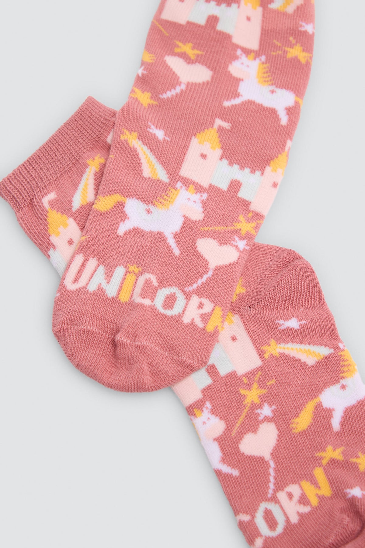 Pack of 2 girls' unicorn-print socks