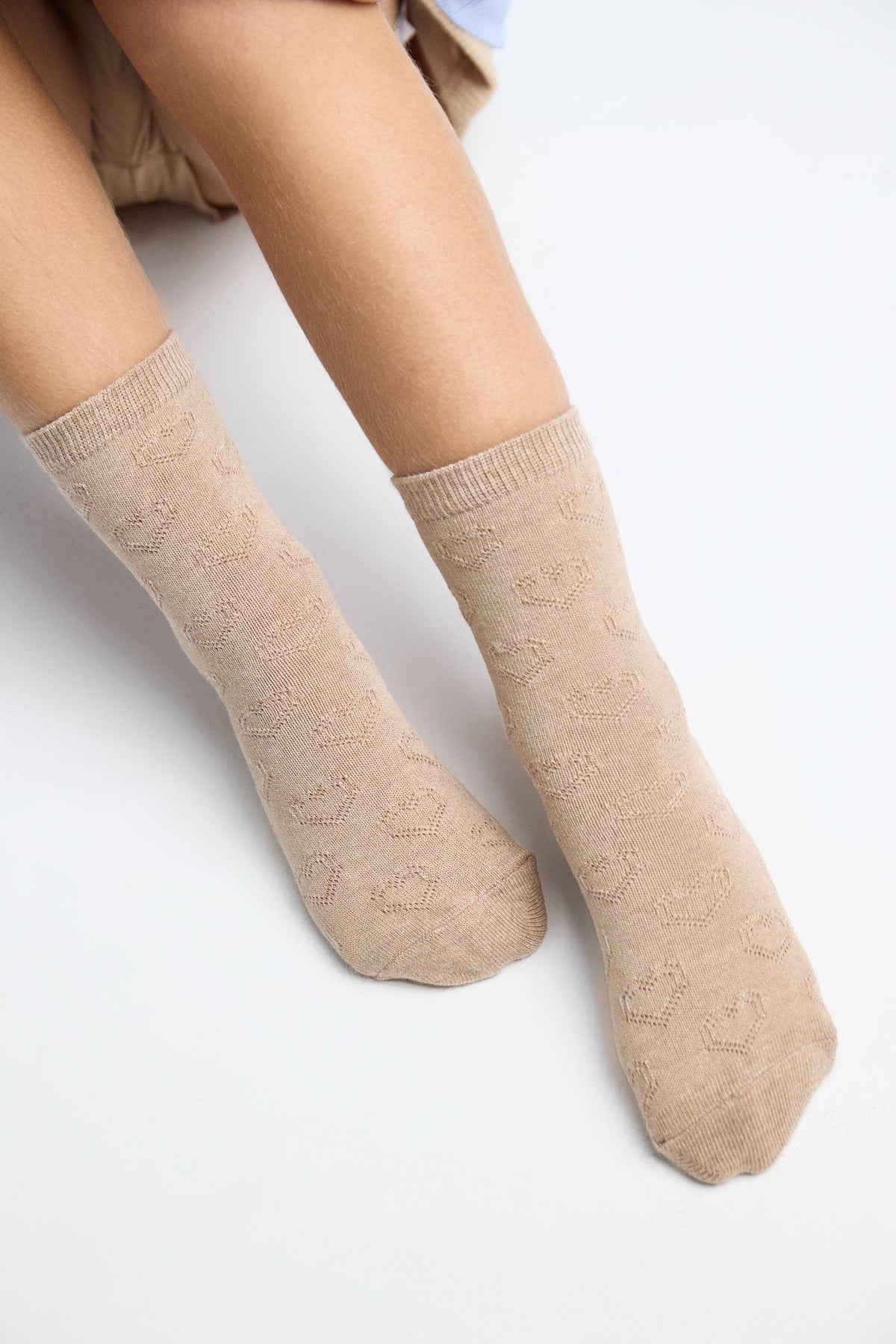 Pack of 4 girls' non-binding socks with assorted prints