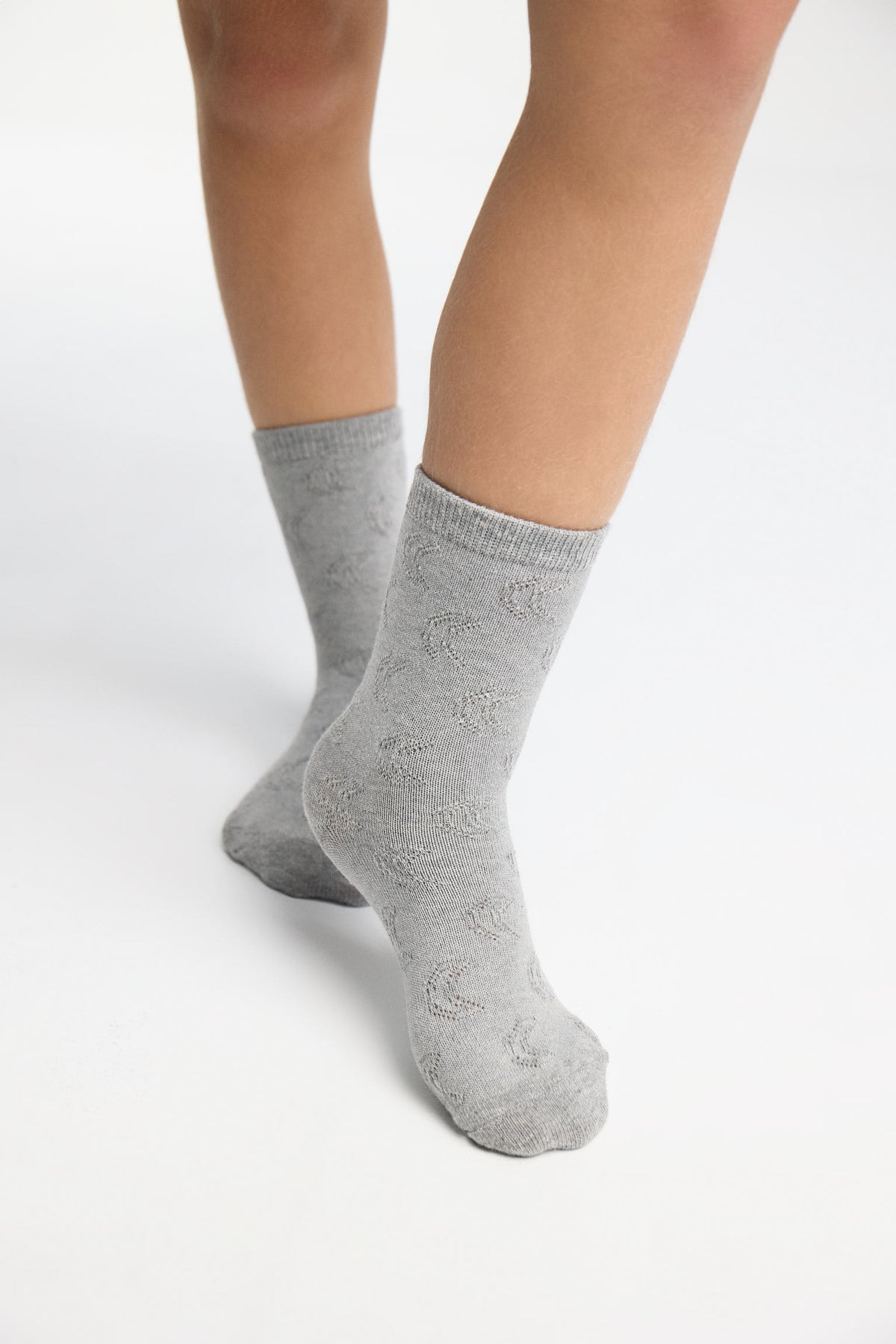 Pack of 4 girls' non-binding socks with assorted prints