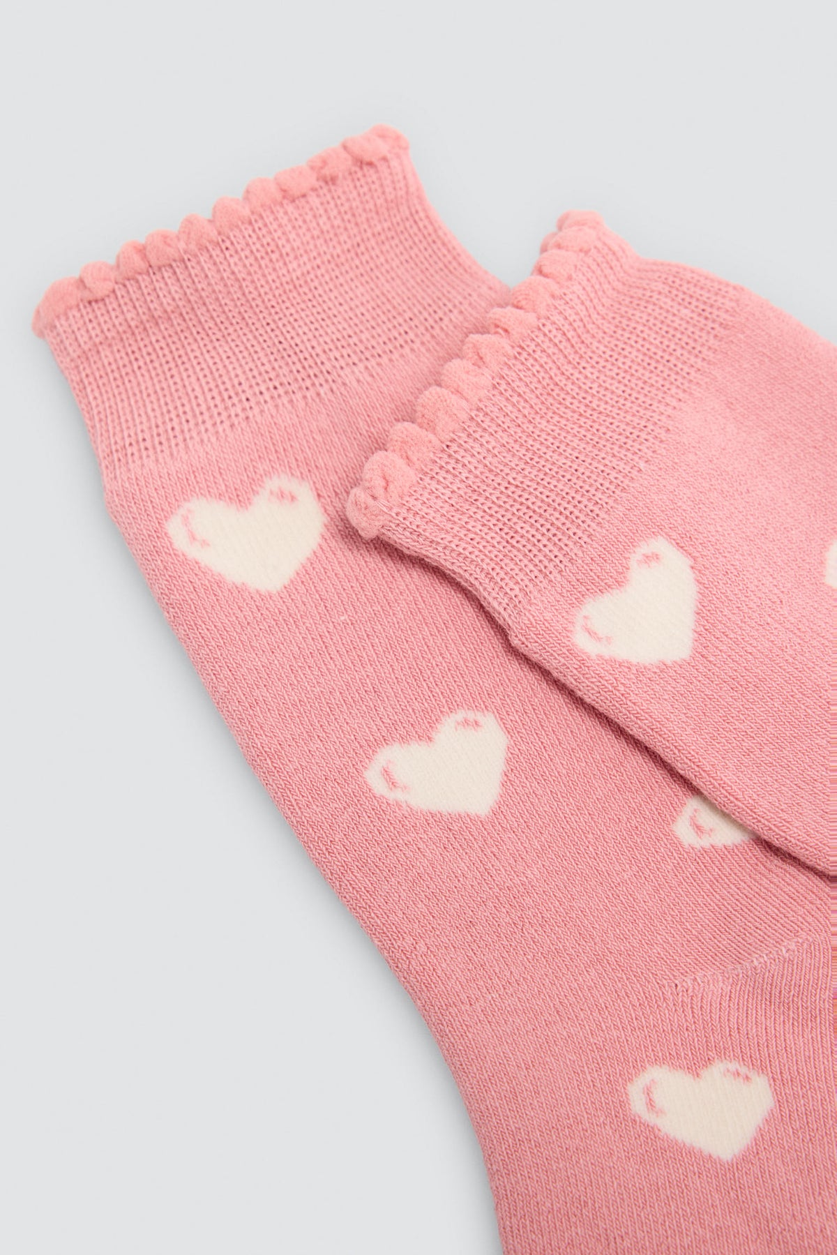 Pack of 3 girls' thermal socks with cherry and heart prints