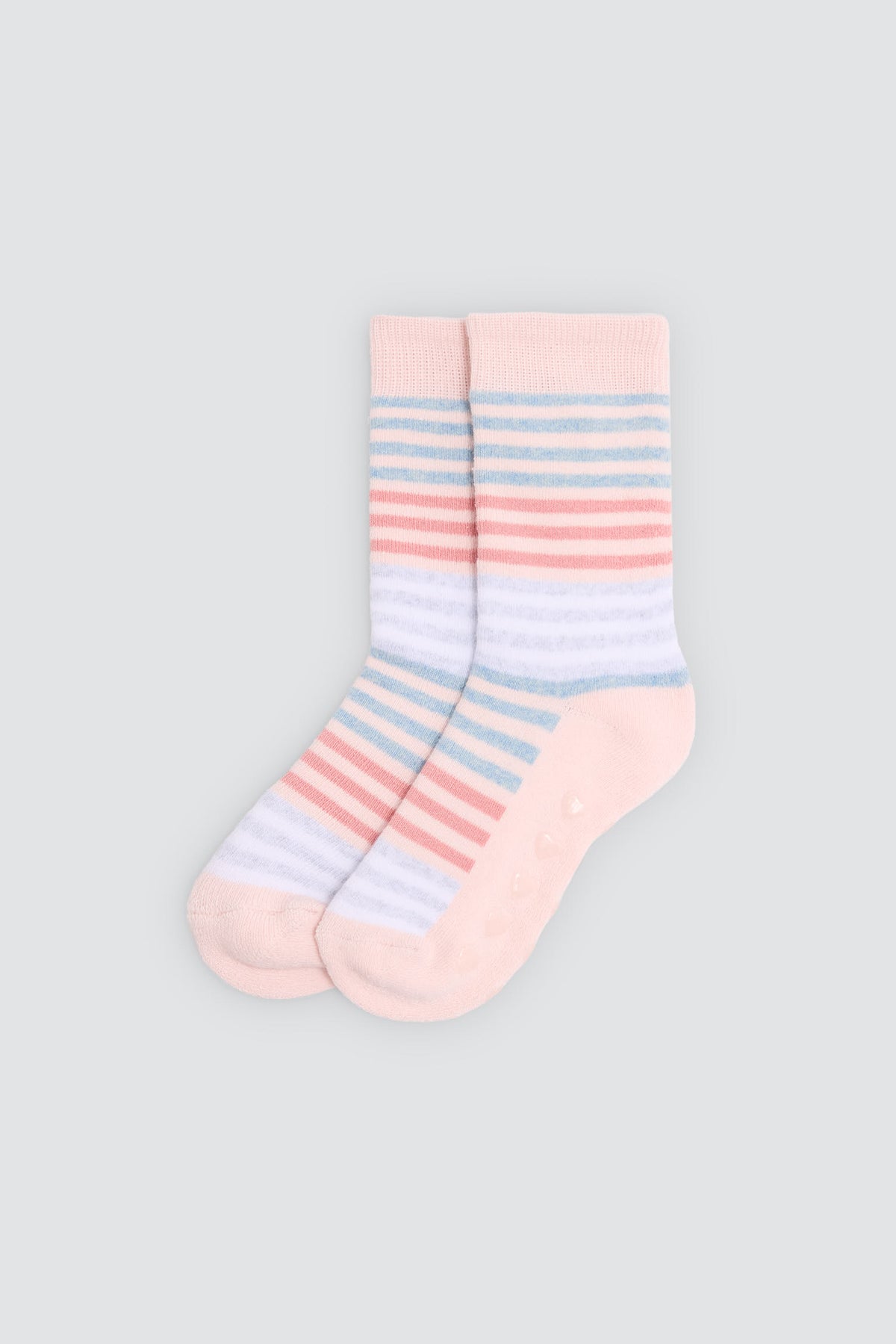 Pack of 3 girls' thermal non-slip socks with bear and penguin prints