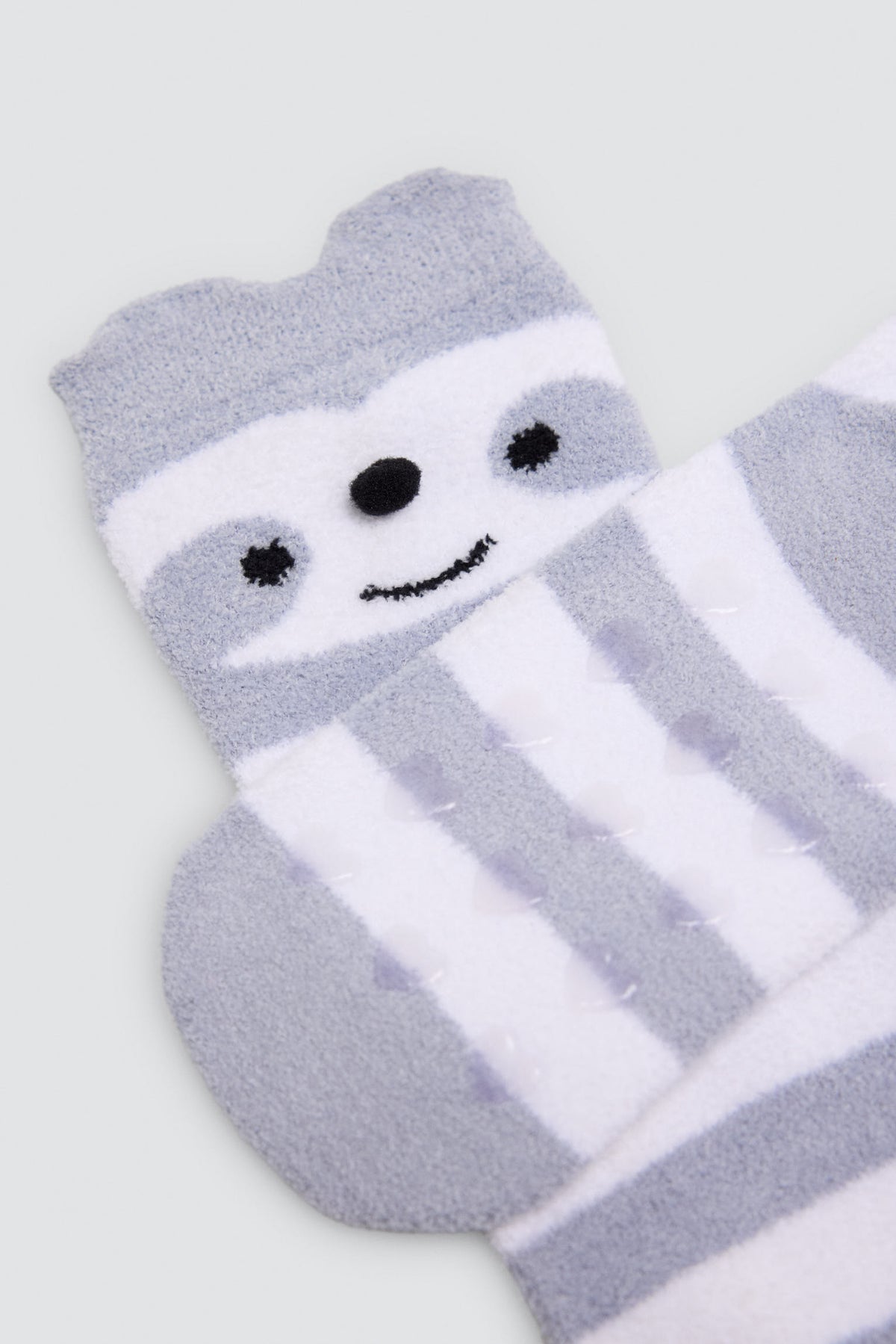 Pack of 3 girls' thermal non-slip socks with 3D animal-face details