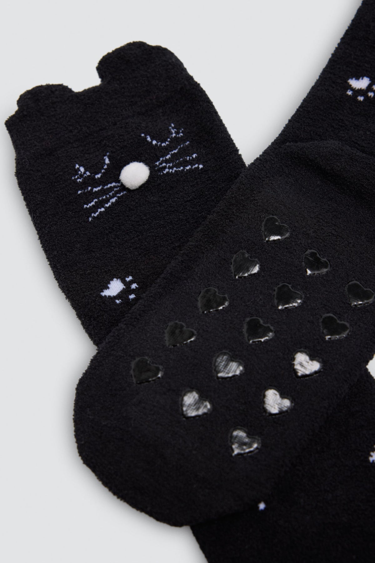 Pack of 3 girls' thermal non-slip socks with 3D animal-face details