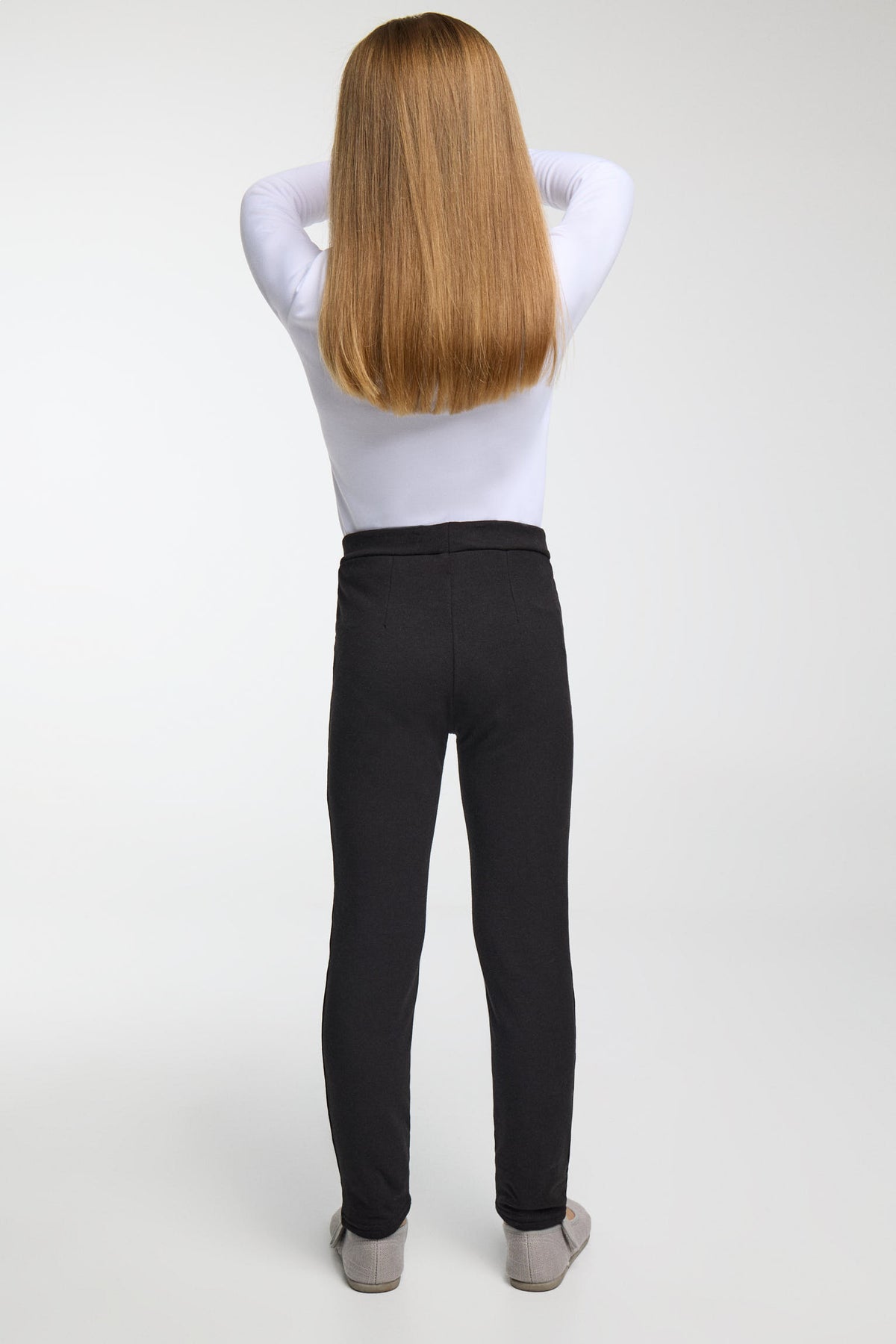 THERMAL Girls' black brushed skinny leggings