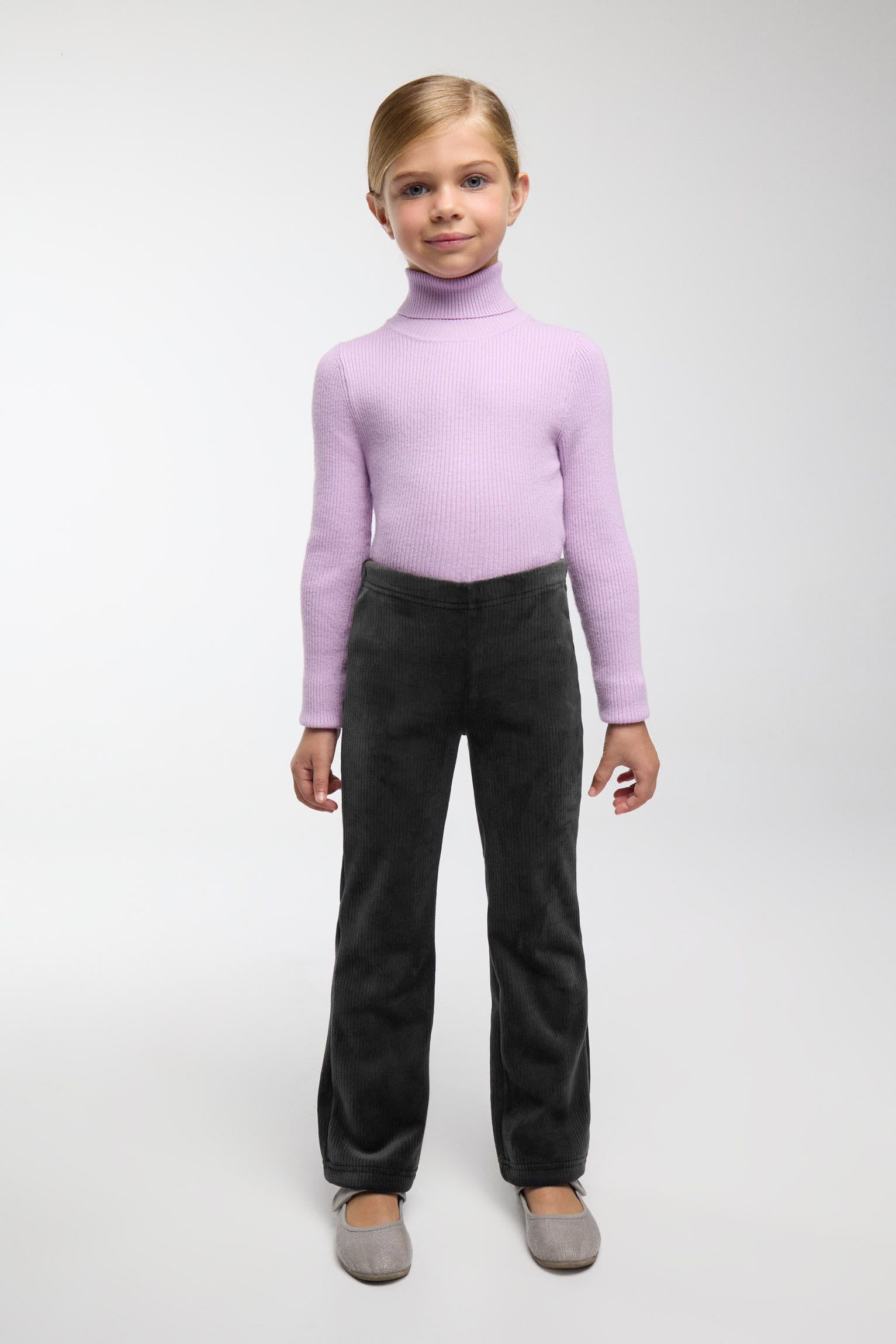 ULTRA THERMAL Girls' black brushed corduroy-effect trousers