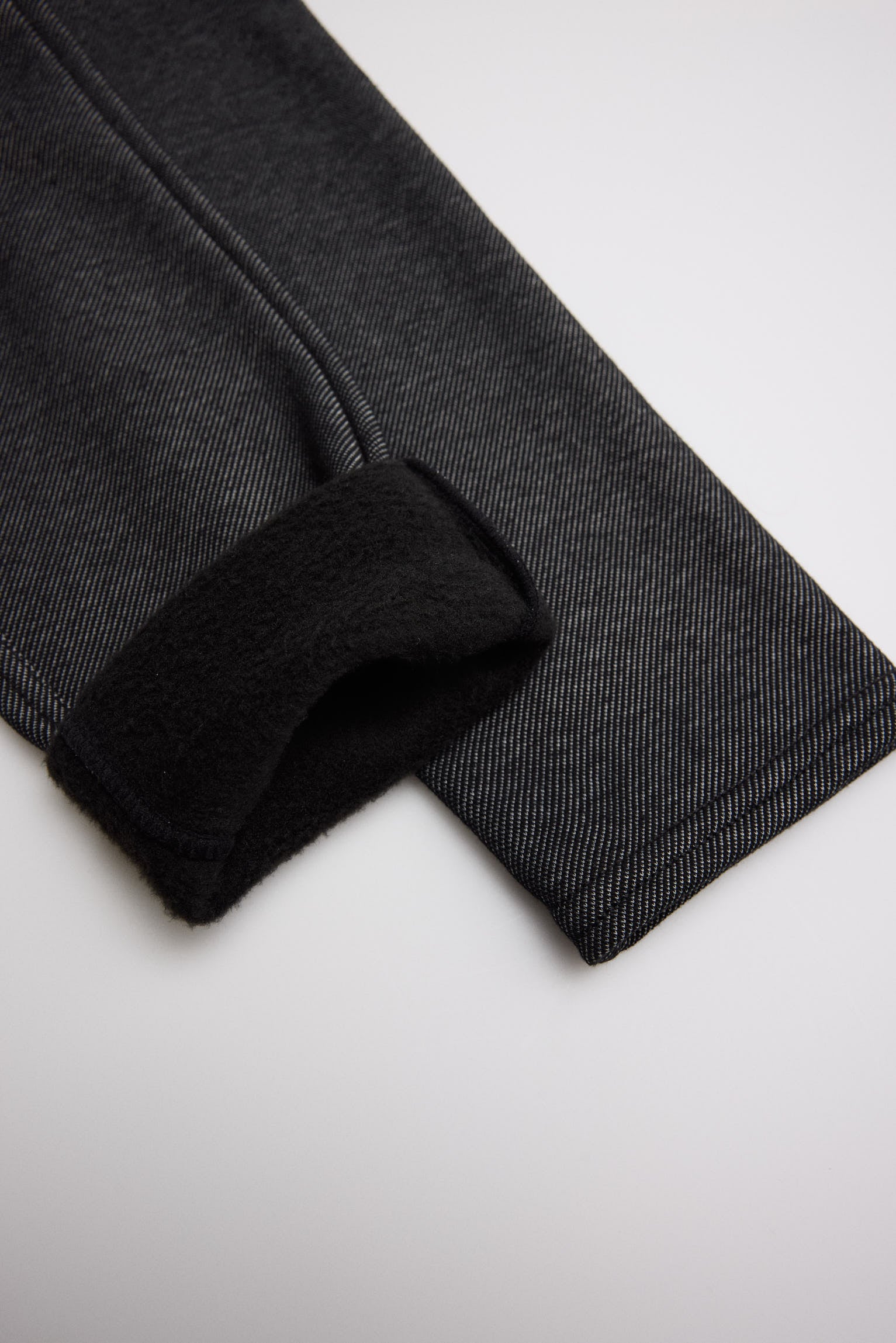 THERMAL Girls' black brushed denim-effect leggings