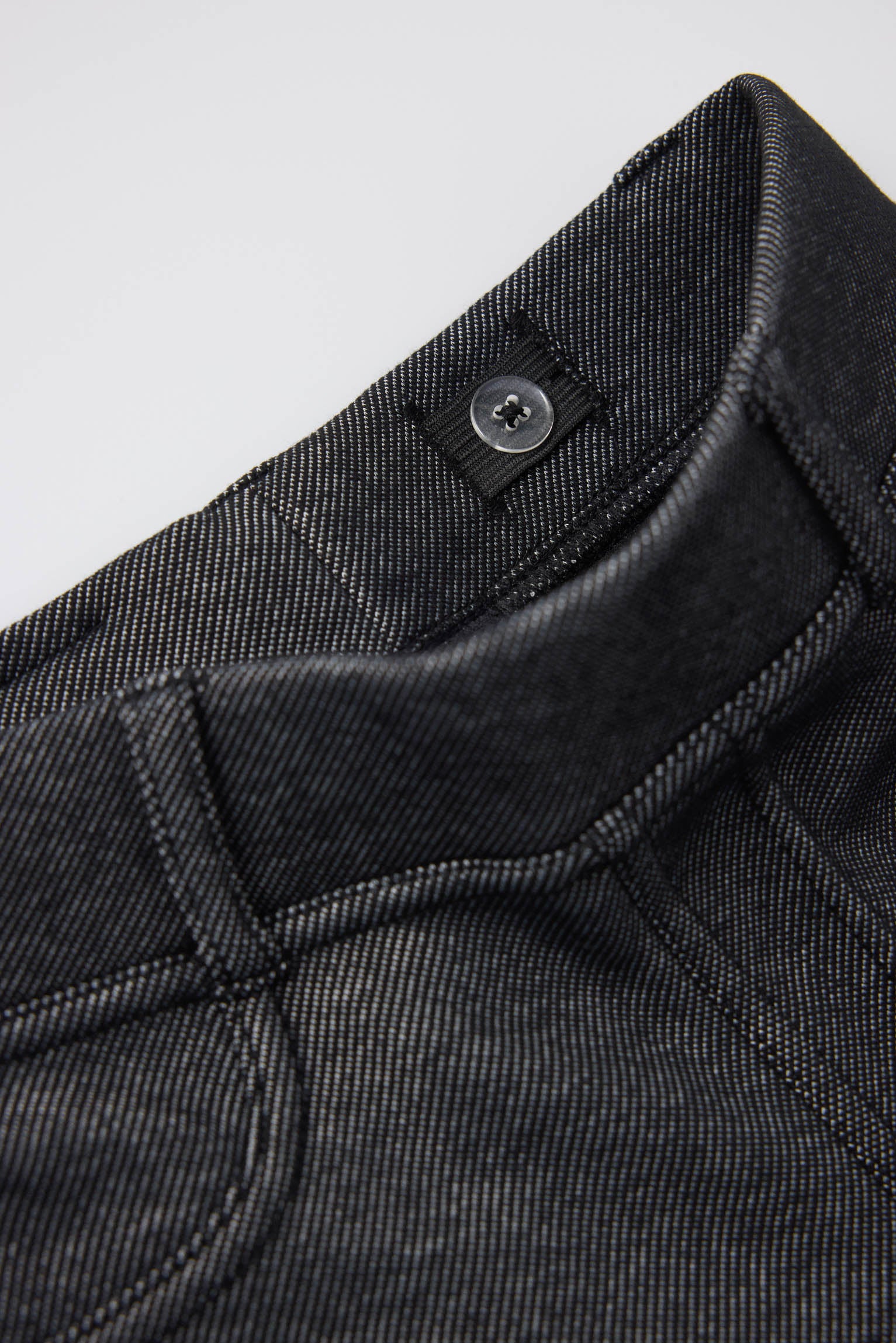 THERMAL Girls' black brushed denim-effect leggings