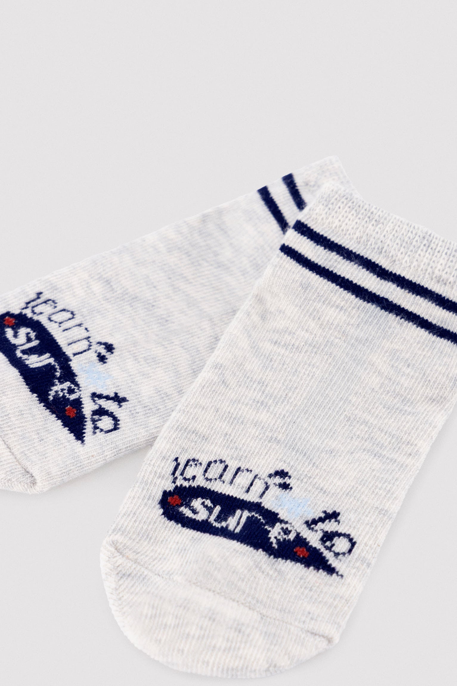 Pack of 3 printed ankle socks for children Learn to be sure