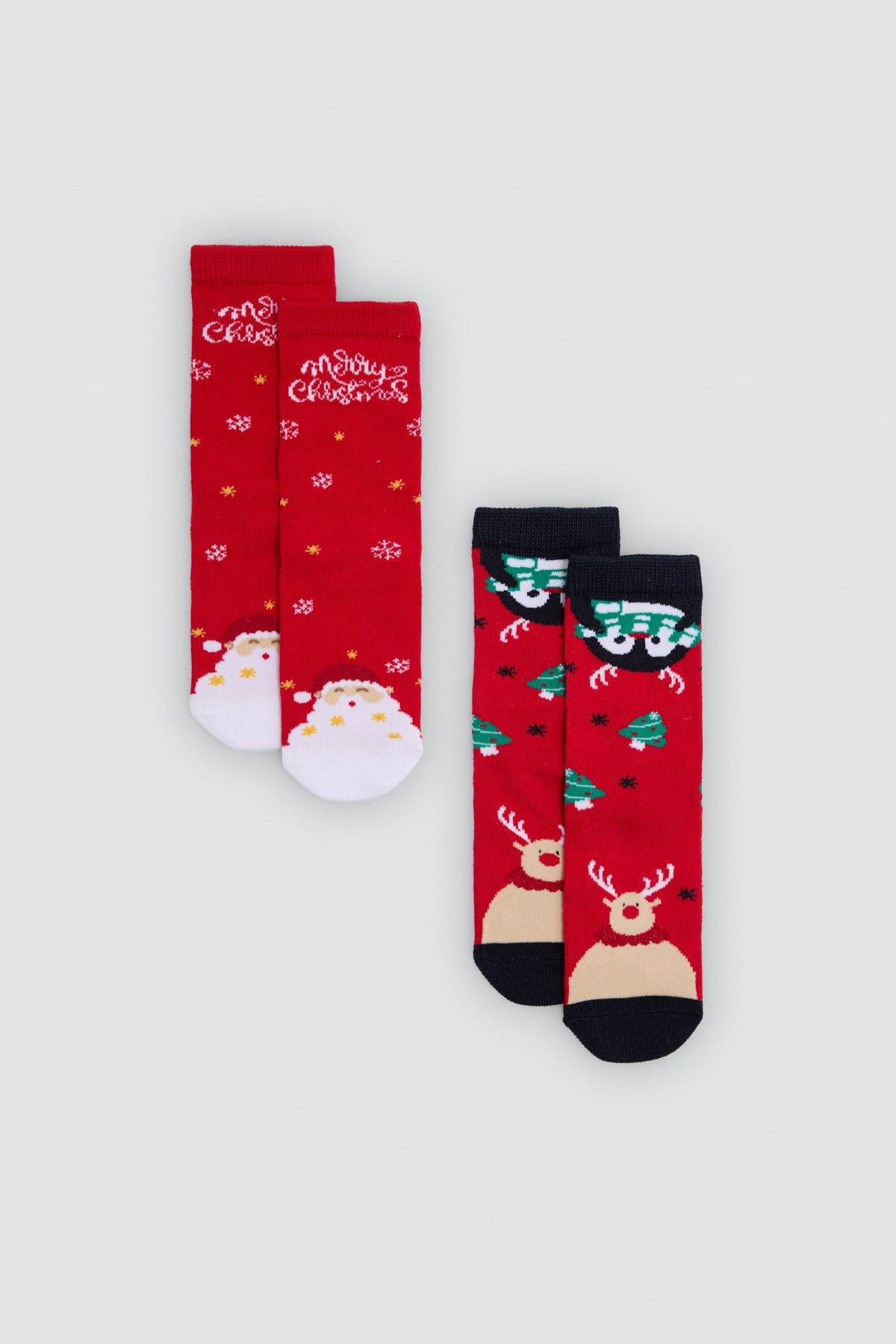 Pack of 2 children's Christmas-print socks