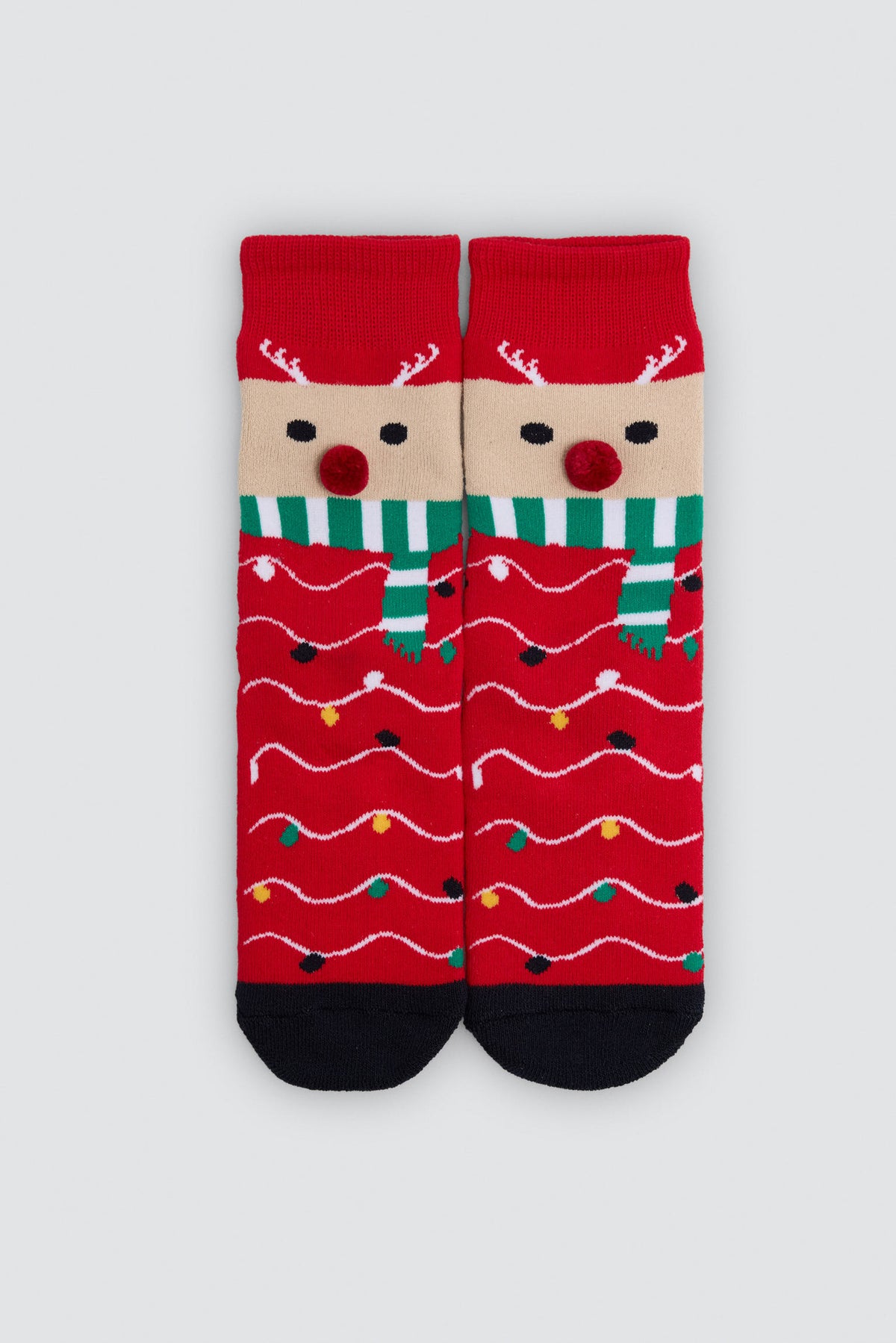 Pack of 2 children's Christmas socks with reindeer and penguins