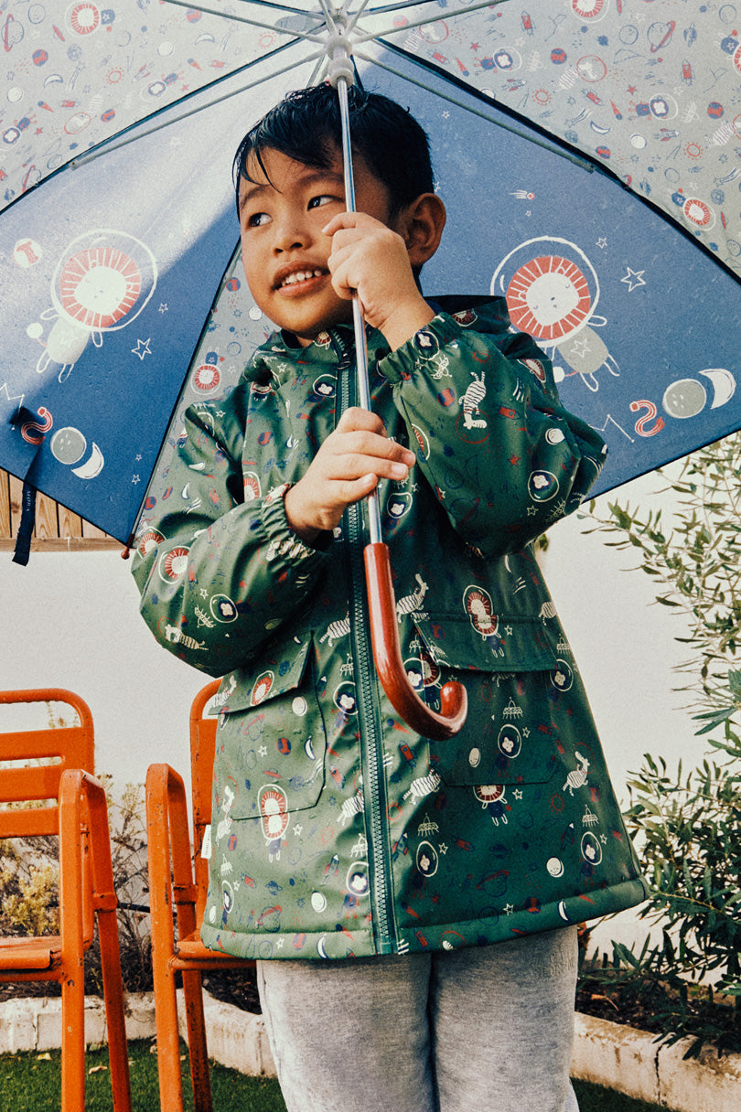 Cosmos children's raincoat with fleece lining