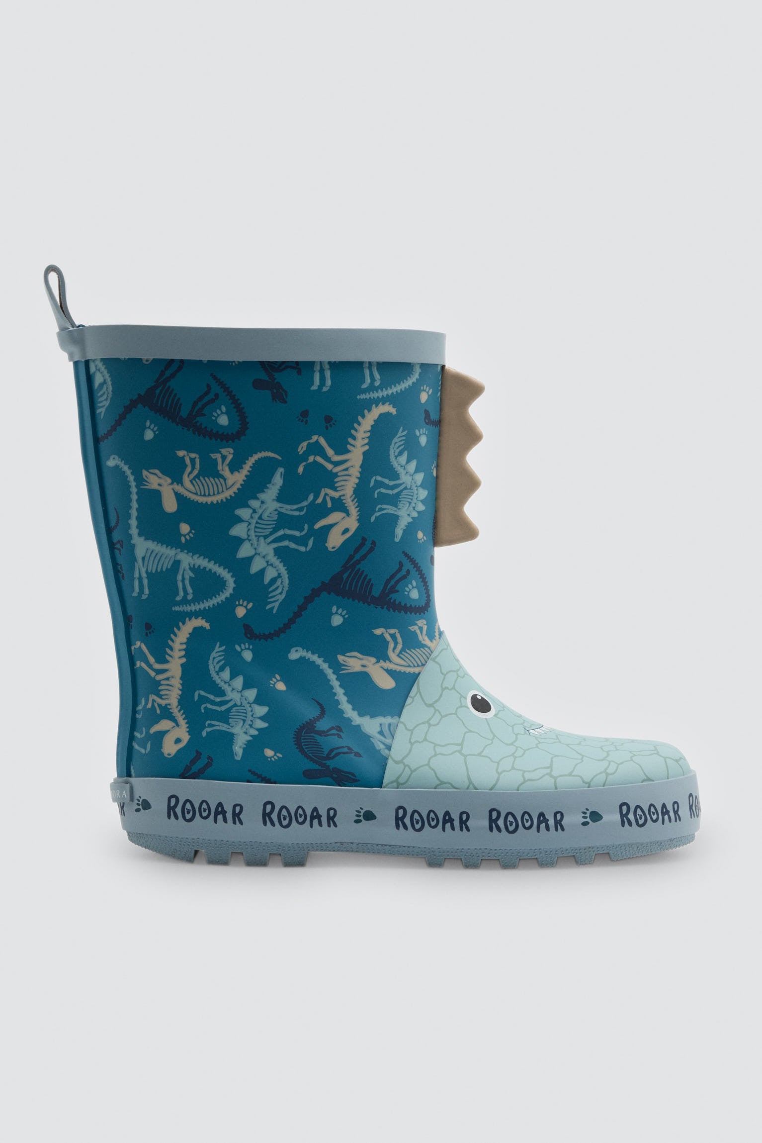 Boys' monster-print wellington boots with 3D details