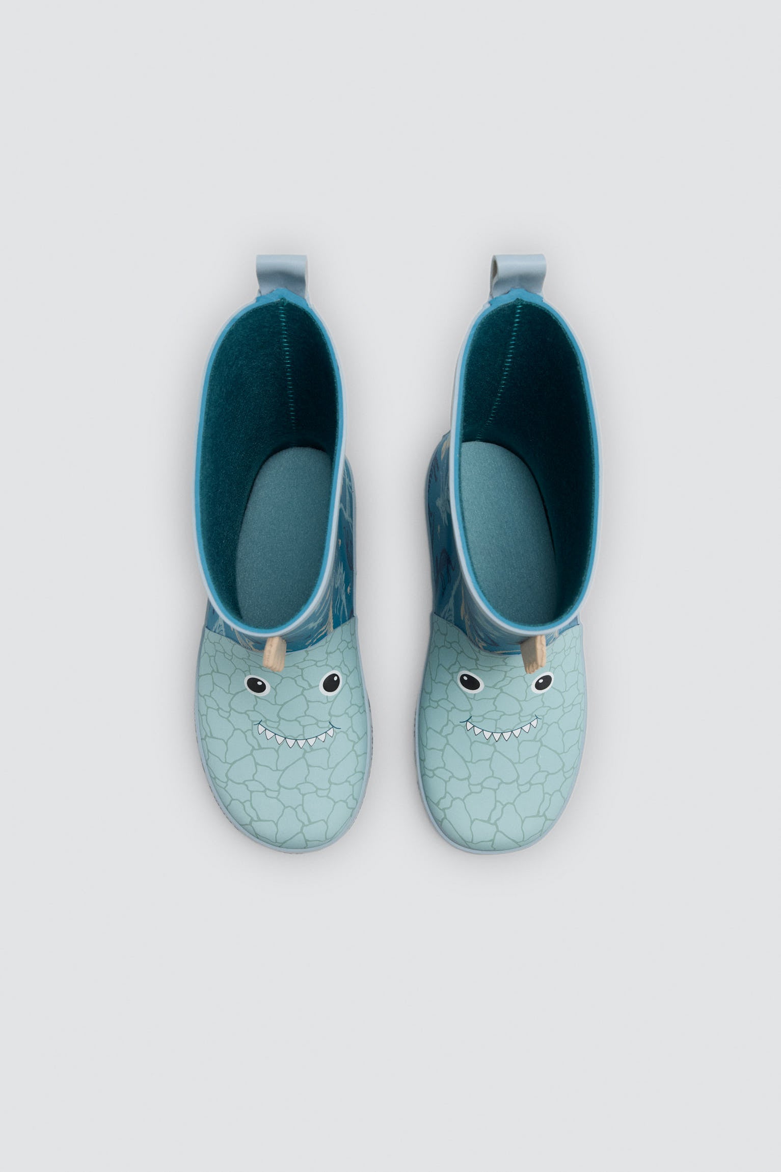 Boys' monster-print wellington boots with 3D details