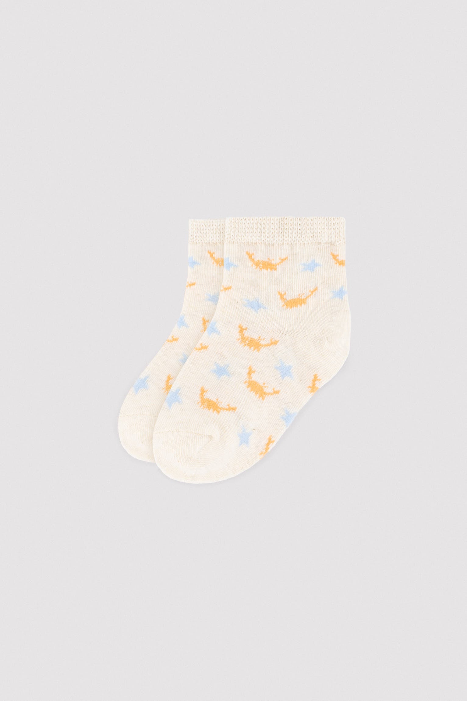 Pack of 3 baby short socks with pirate bear print