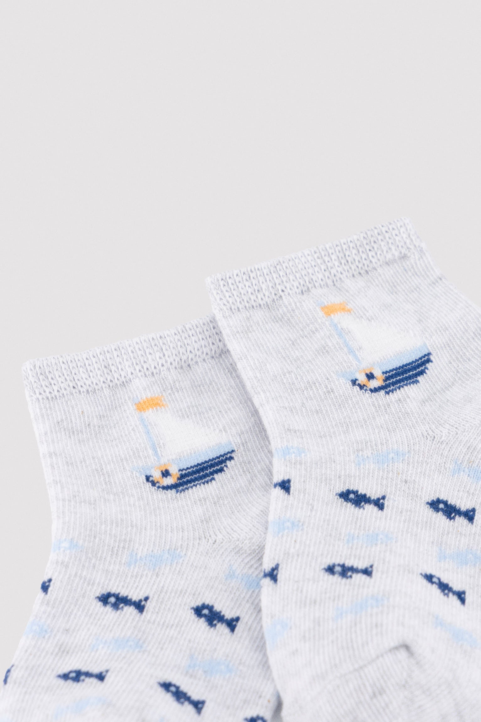 Pack of 3 baby short socks with pirate bear print