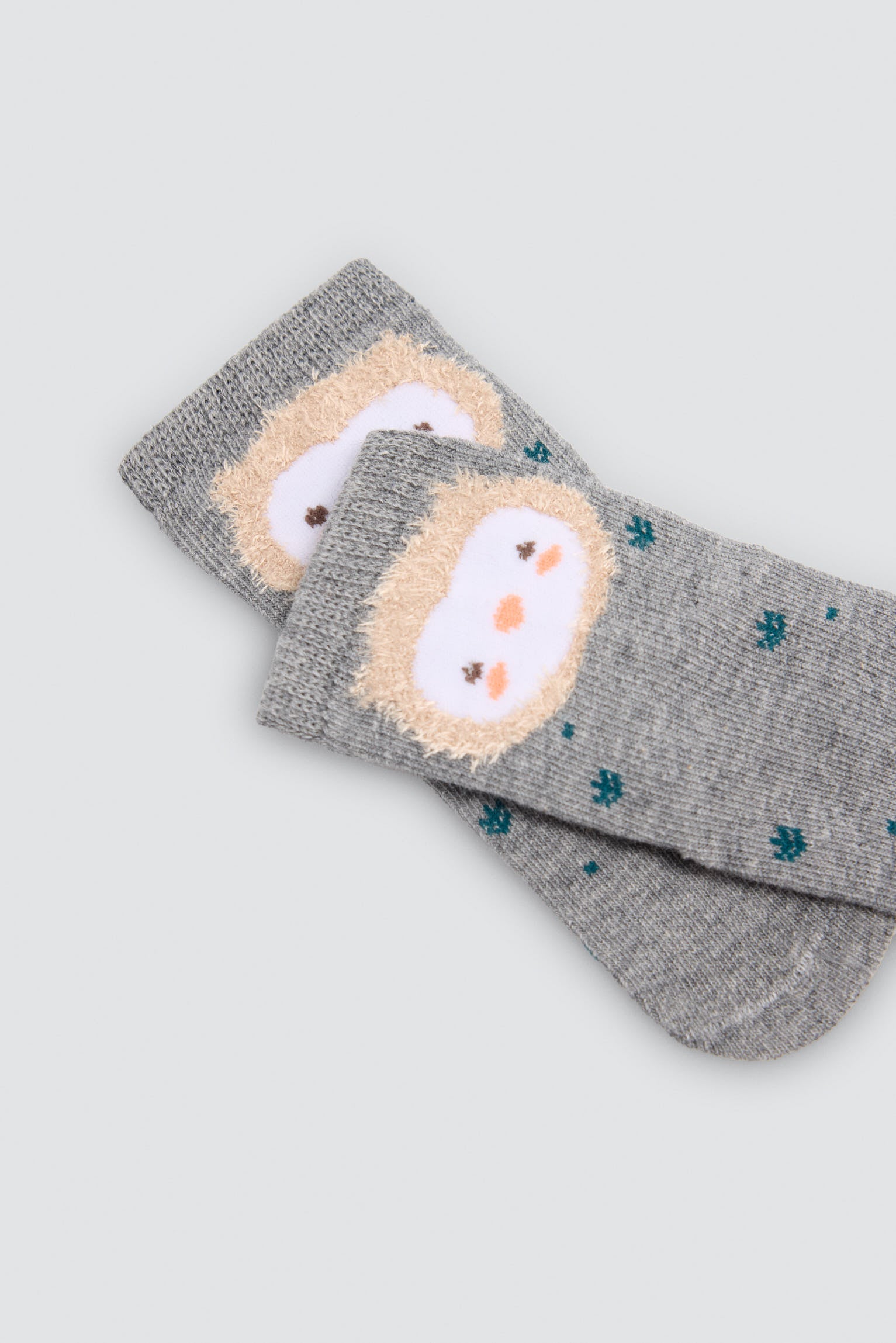 Pack of 4 baby socks with owl and tree prints