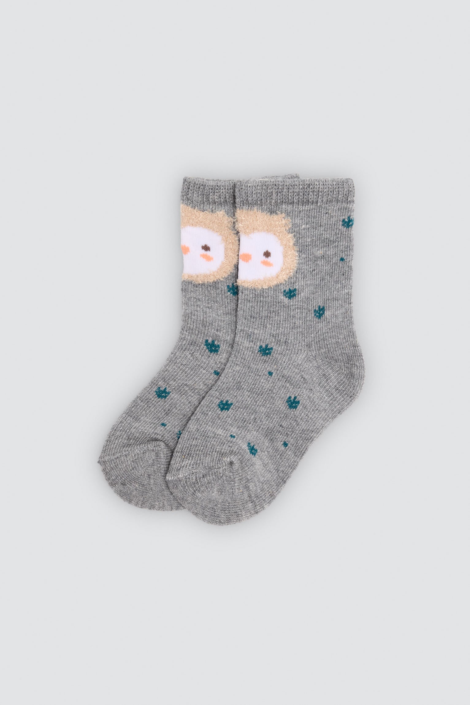 Pack of 4 baby socks with owl and tree prints