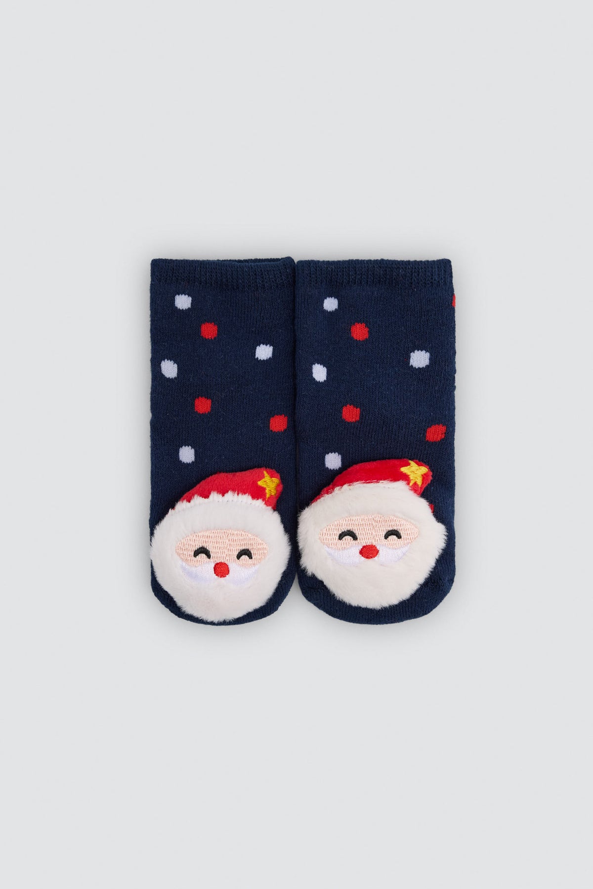 Pack of 2 sensory thermal non-slip baby Christmas socks with Father Christmas