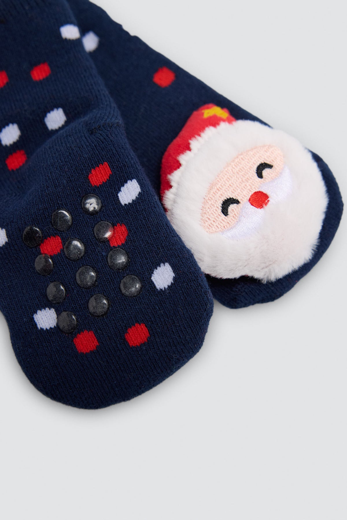 Pack of 2 sensory thermal non-slip baby Christmas socks with Father Christmas
