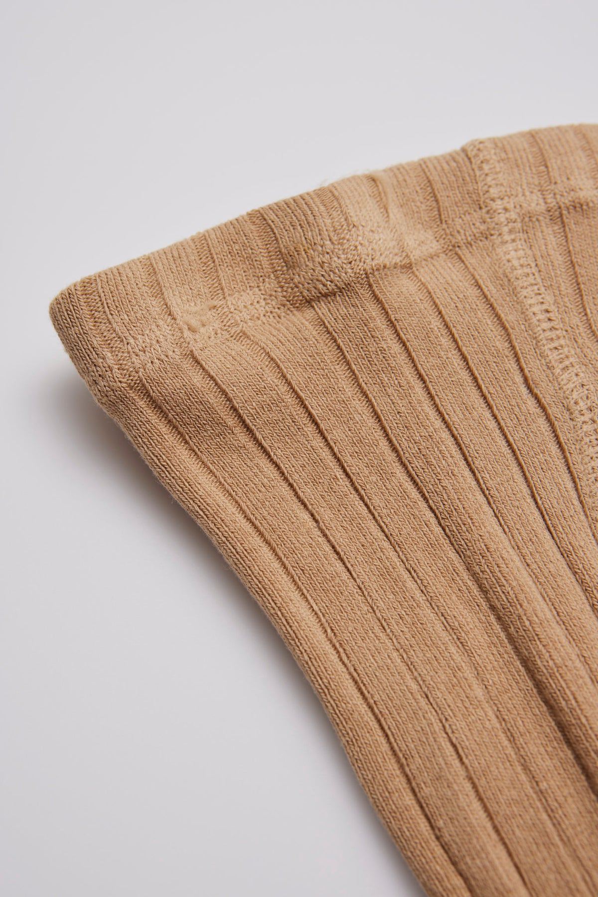 Camel ribbed leotard