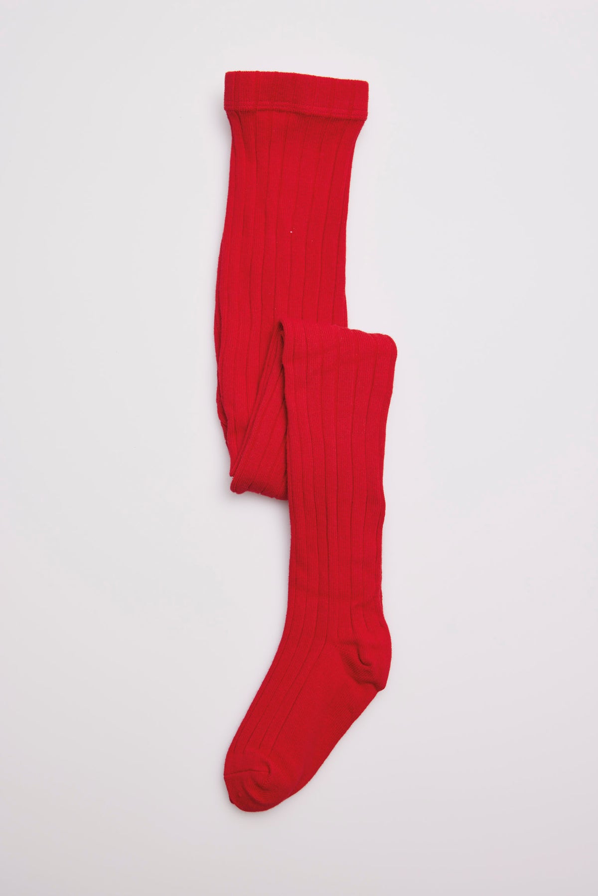 Red ribbed leotard