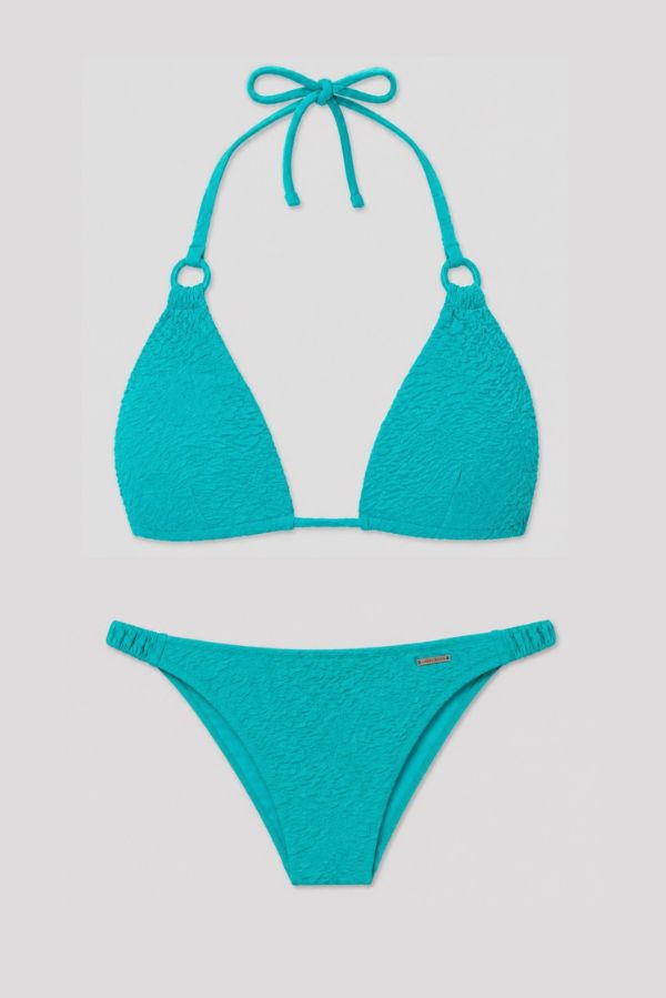 Turquoise textured push-up bikini @maddalena.sarti