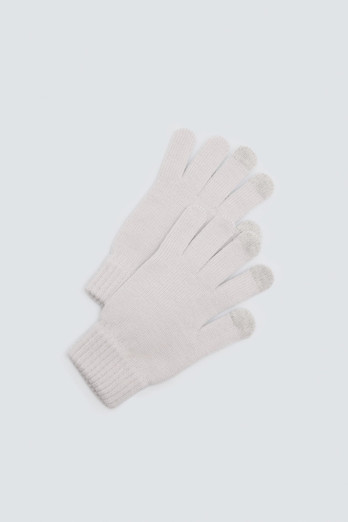 Guantes de punto táctiles mujer gris