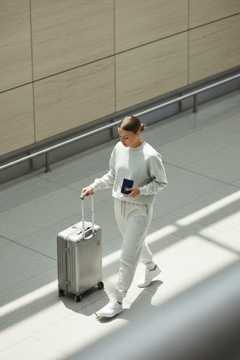 Travel look sweatshirt & grey jogger