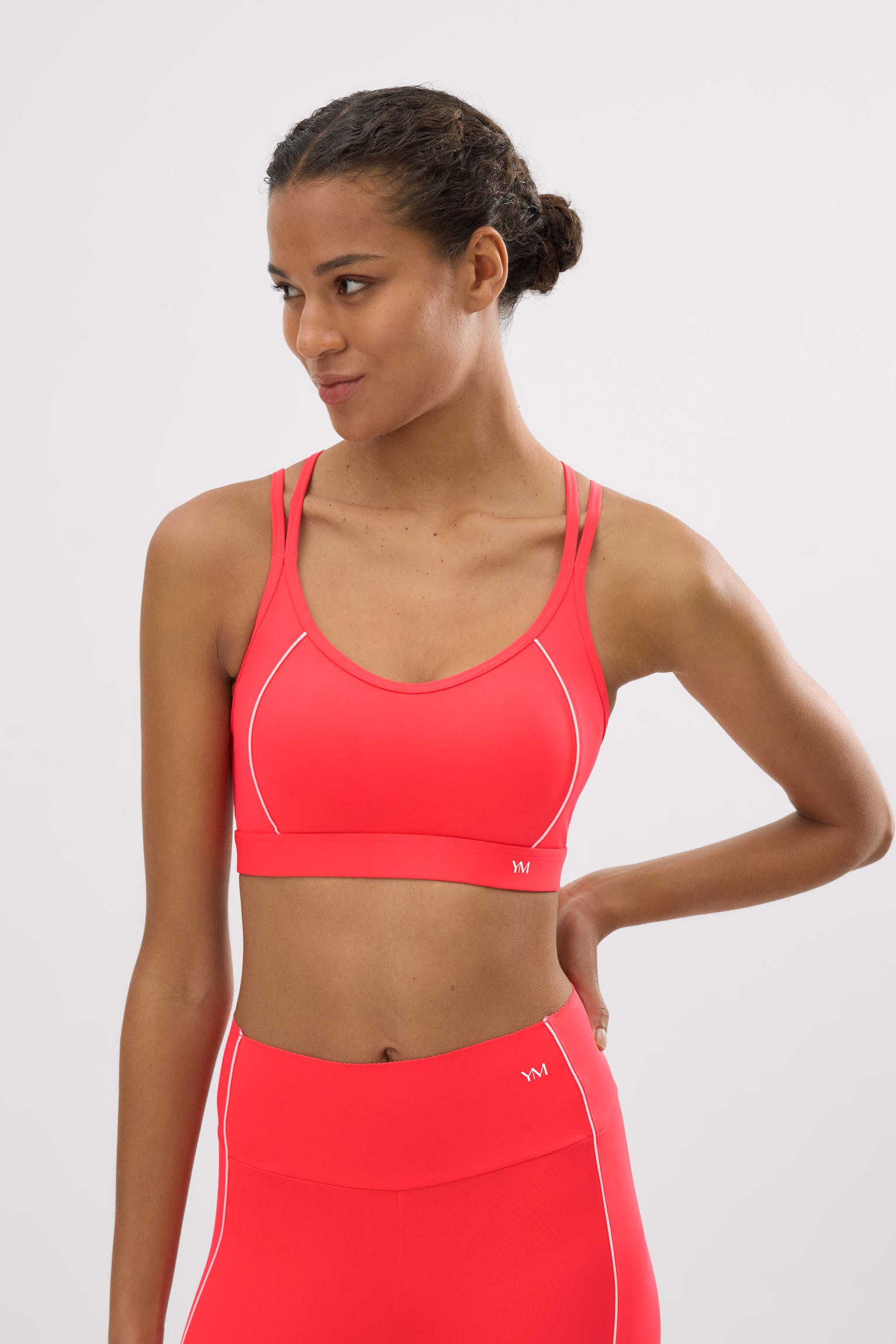 Sujetador deportivo Compressive espalda cruzada coral - Ysabel Mora