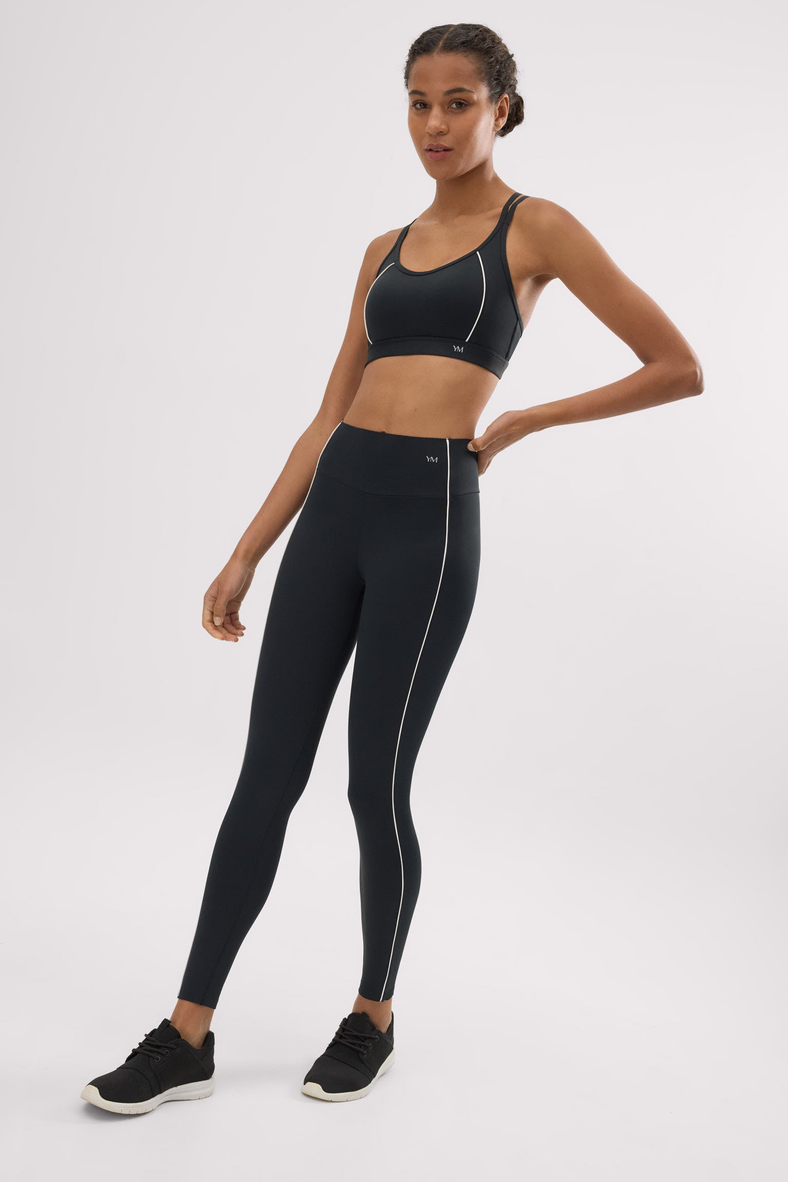 Leggings deportivos Compressive largos efecto push-up negro - Ysabel Mora
