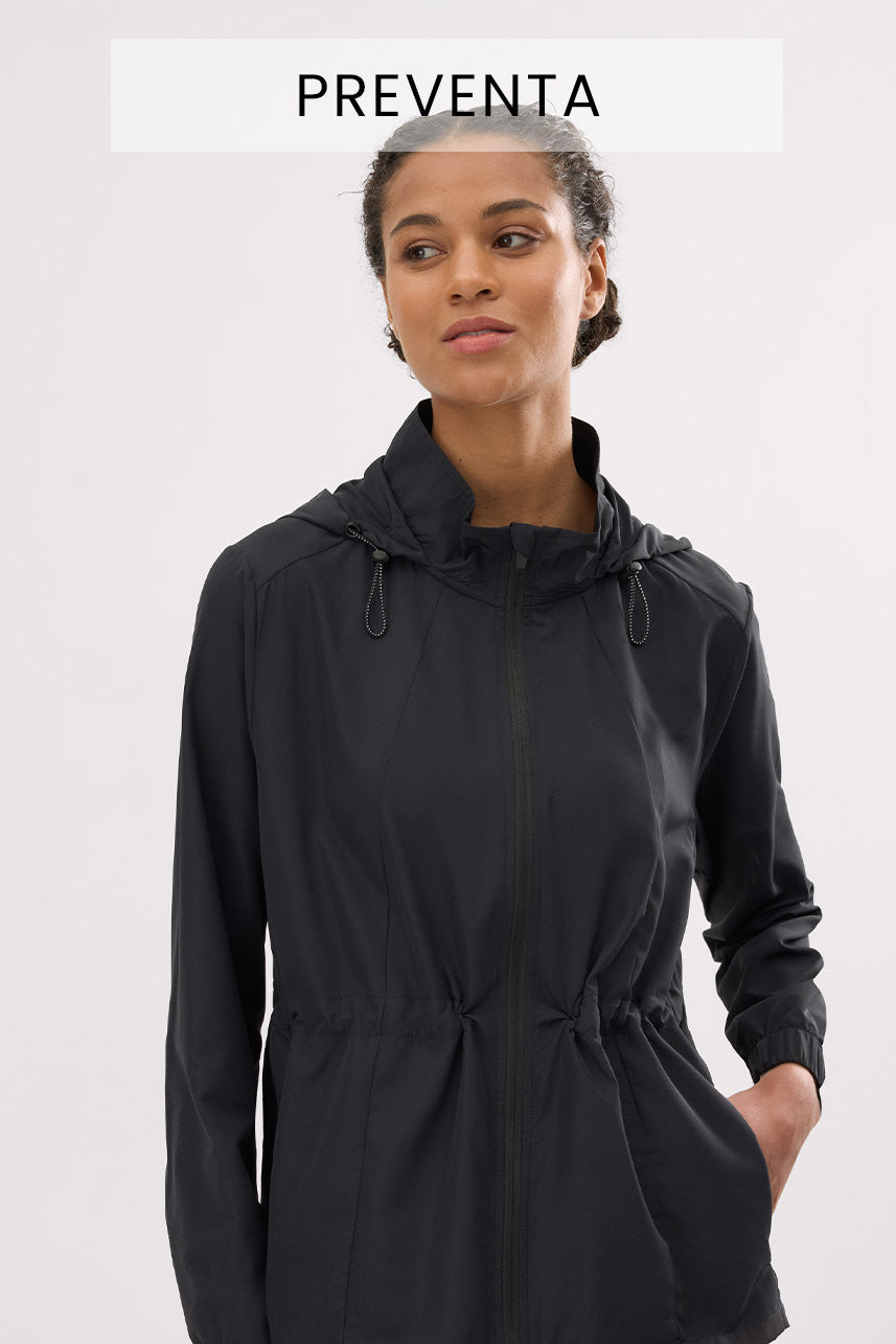 PRE-SALE Black Windproof Sports Jacket with Hood and Pockets
