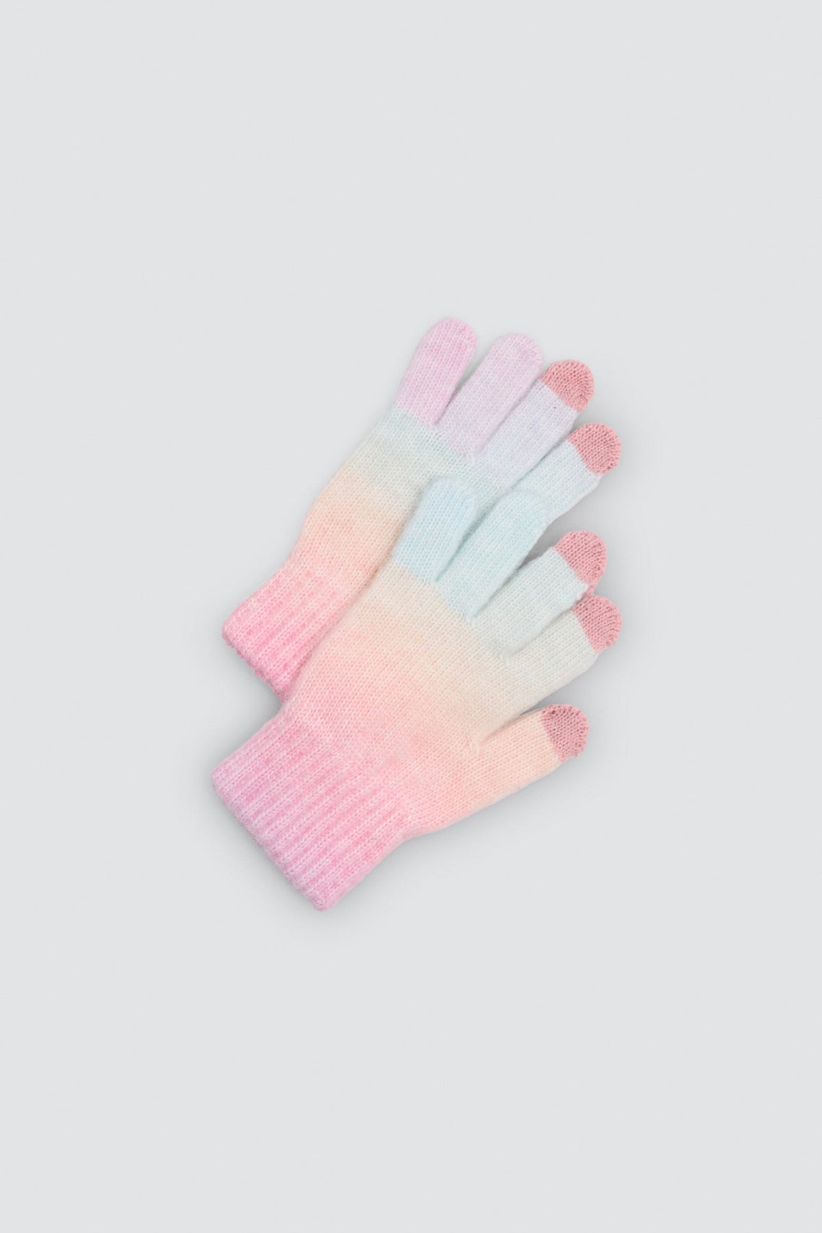 Guantes táctiles de punto para niña multicolor
