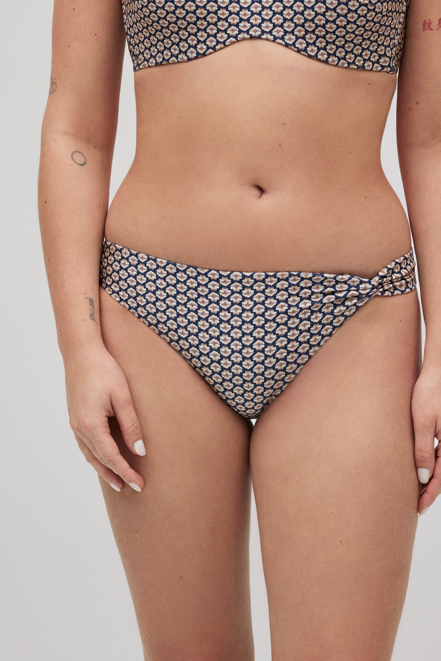 Glitter printed bikini bottoms