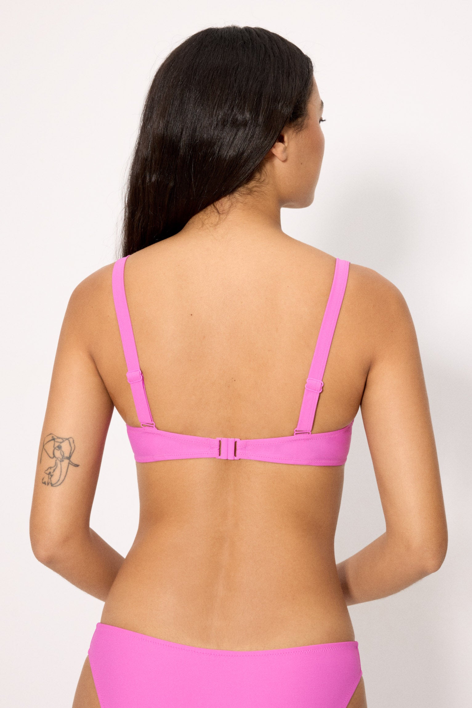 Pink underwire bikini top, cup B