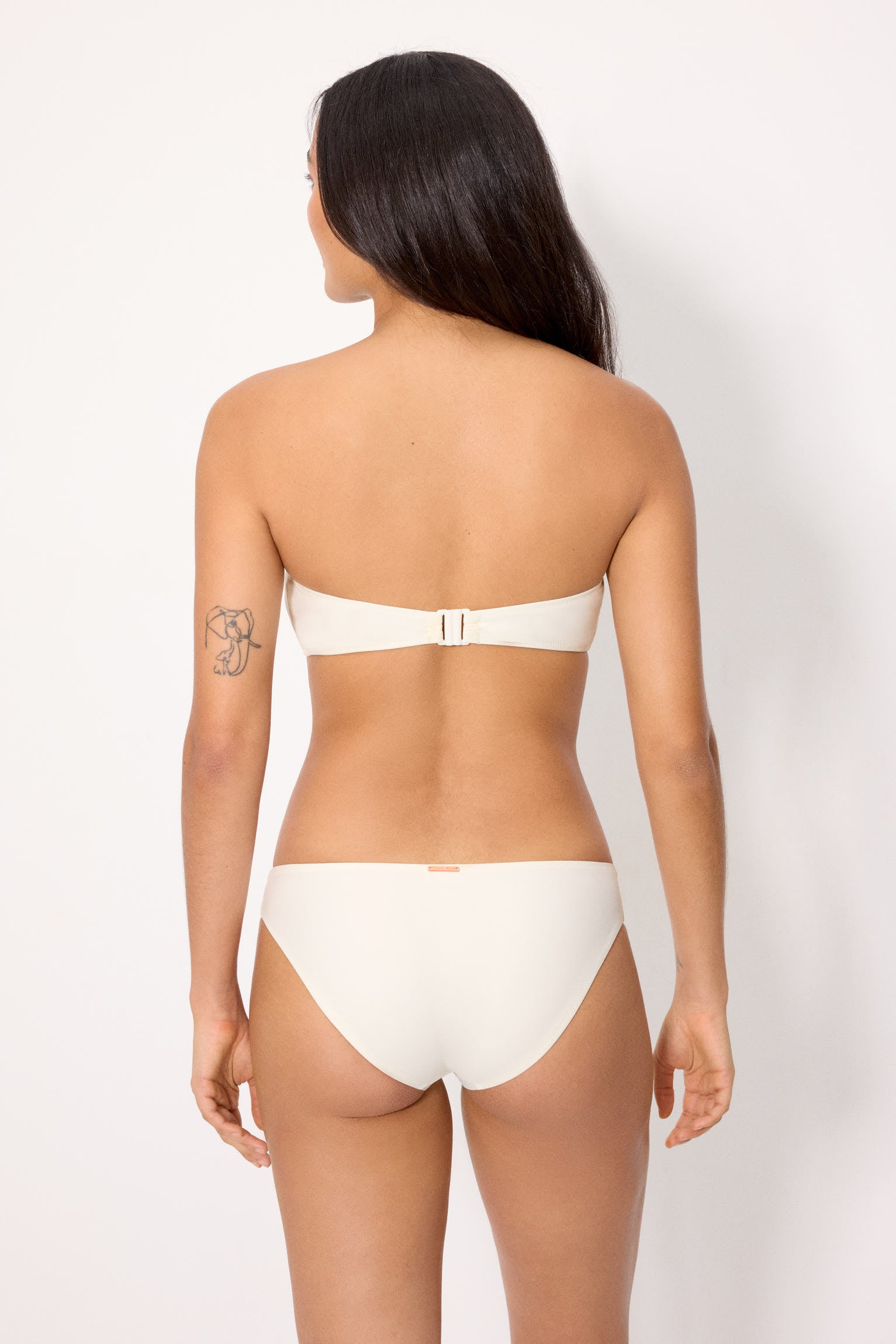 Ivory bandeau bikini set, B cup
