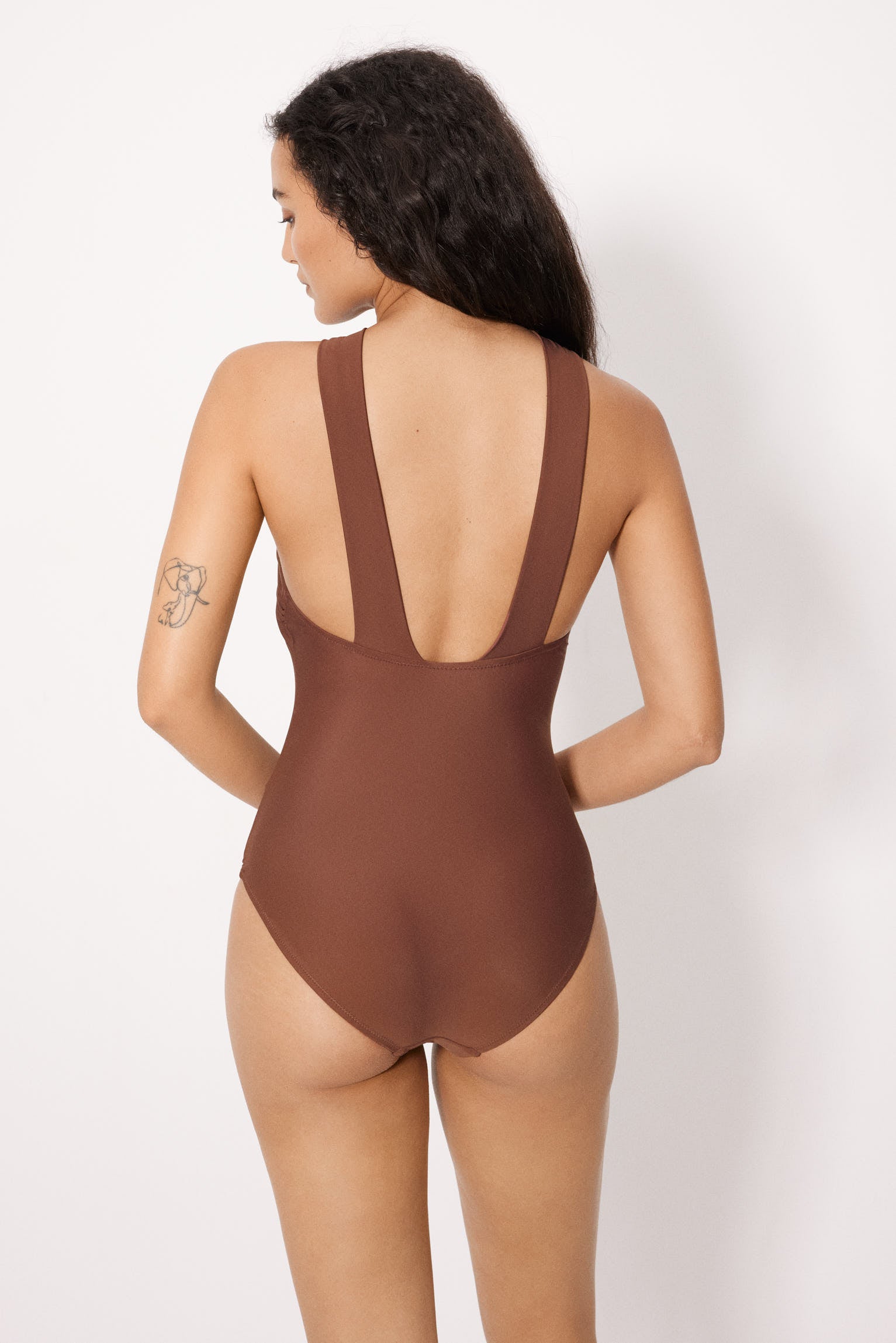 Brown slimming swimsuit, cup B